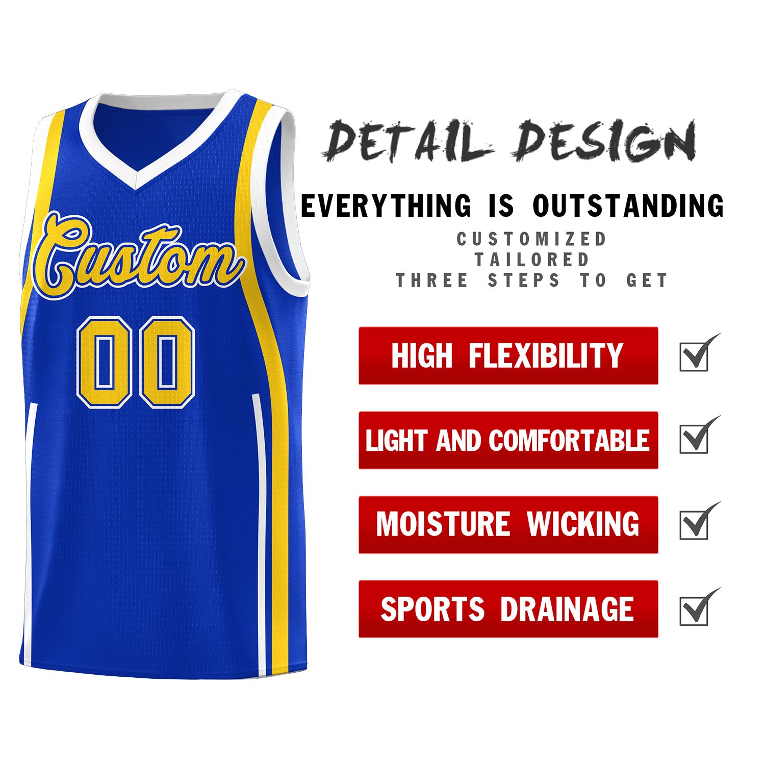 Benutzerdefinierte Basketball-Kits mit Bandmuster