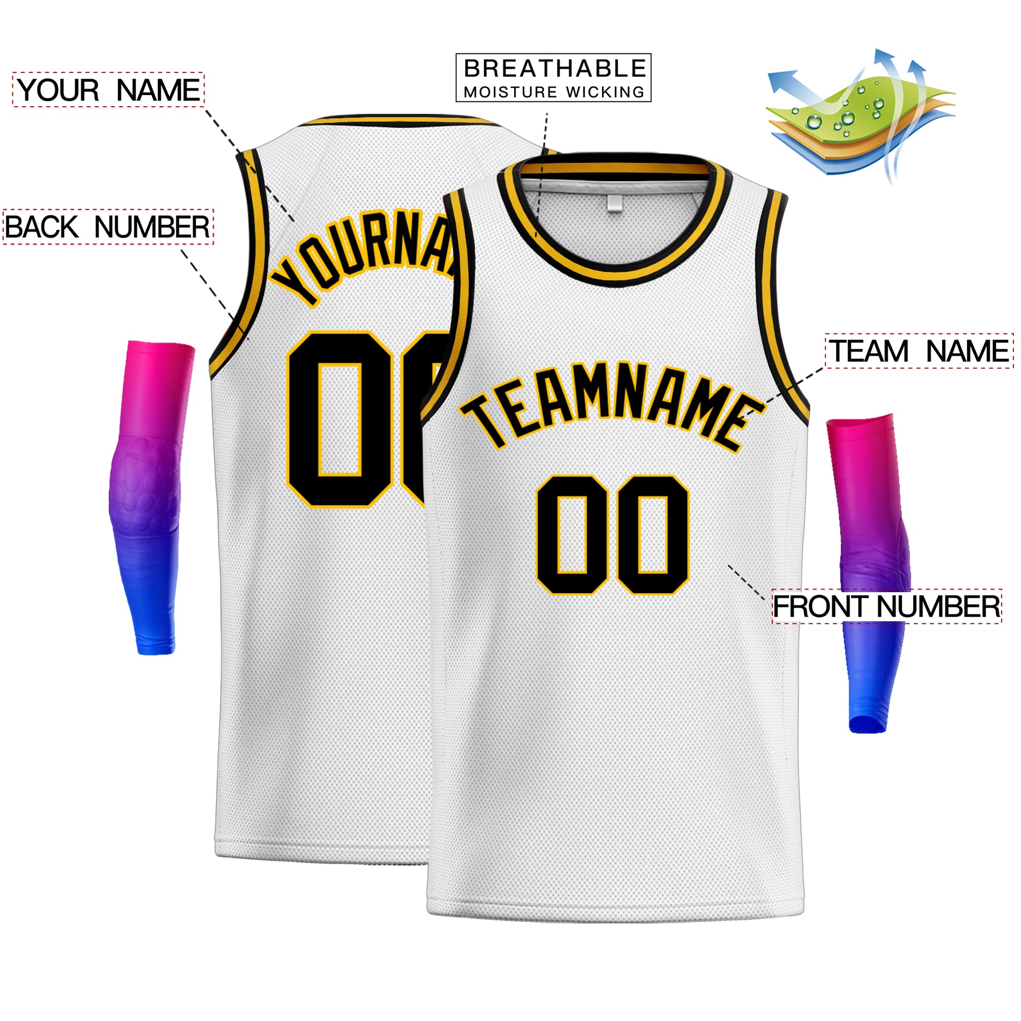 Custom Classic Tops Herren-Freizeit-Basketballtrikot