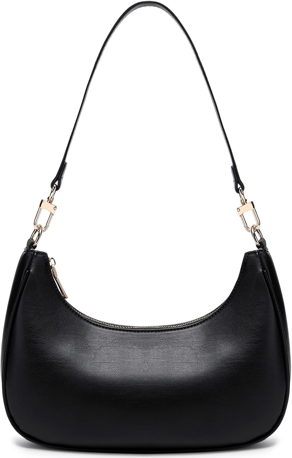Women's Crescent Moon Hobo Bag Black Shoulder Purse