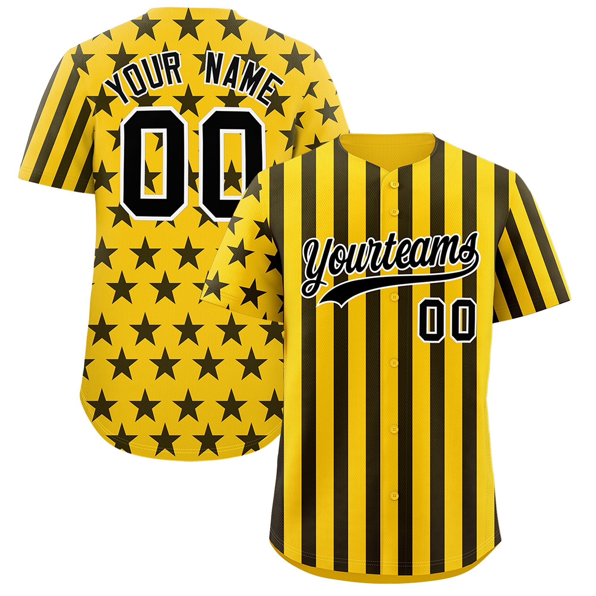 Benutzerdefiniertes Graffiti-Muster-Baseball-Trikot mit amerikanischer Flagge