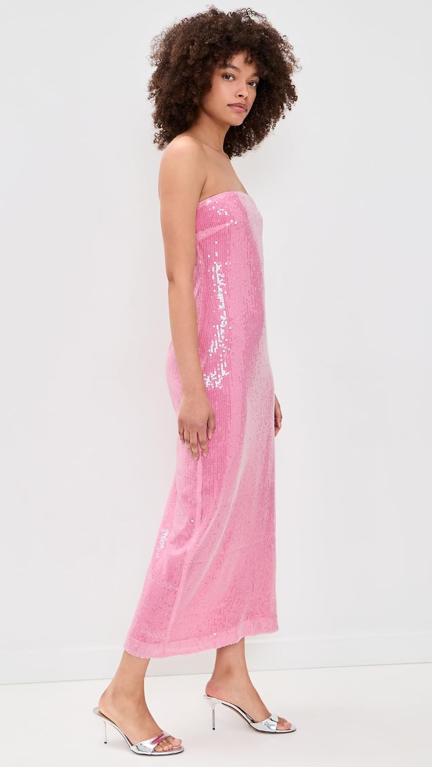 Women's Strapless Sequins Maxi Dress
