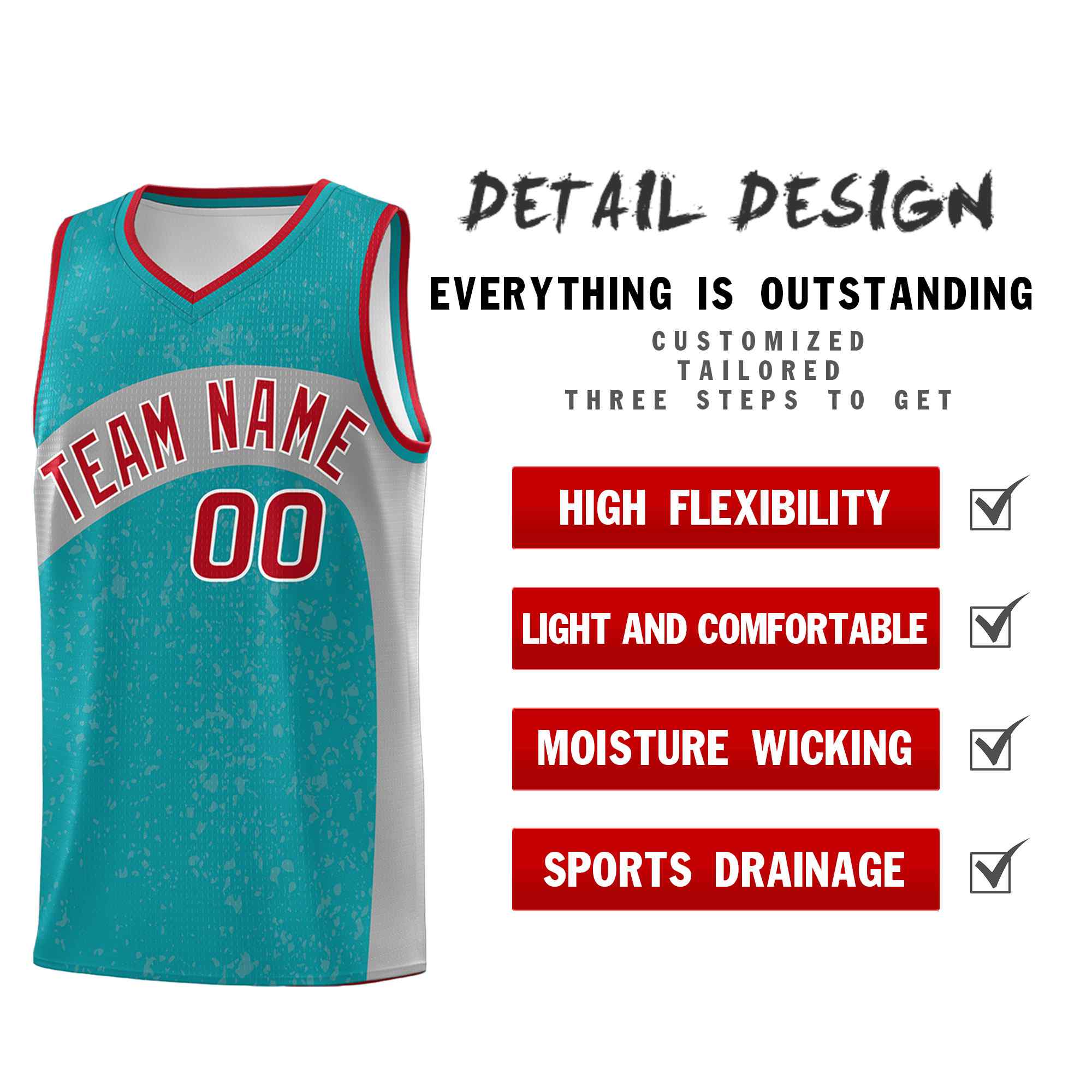 Benutzerdefiniertes Punkt-Graffiti-Muster, unregelmäßige Teamnamen, Sportuniform-Basketballtrikot