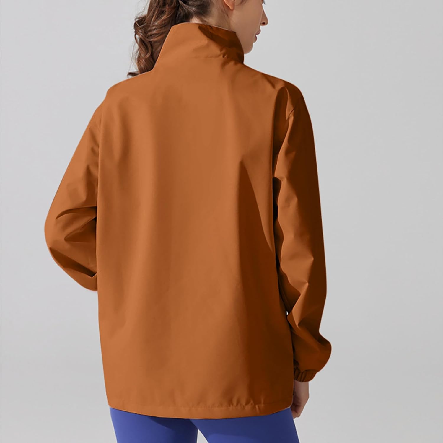 Plus Size Jackets for Women Trendy Long Sleeve Outerwear Hiking Windproof Jacket Windbreaker