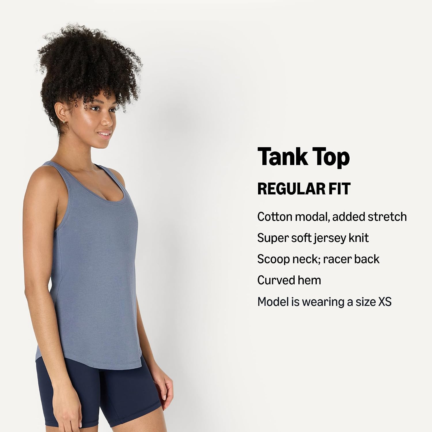 Women's Scoop Neck Racerback Yoga Tank Relaxed Fit
