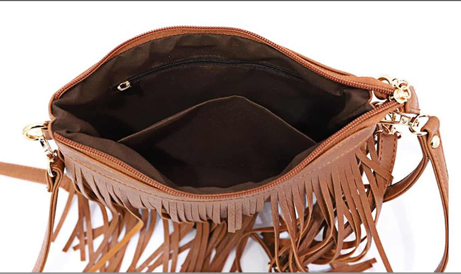 Women Small Fringe Tassel PU Leather Hobo Cross-body Shoulder Bag Wrist Bag Handbag Women Small Fringe Tassel PU Leather Hobo Cross-body Shoulder Bag Wrist Bag Handbag