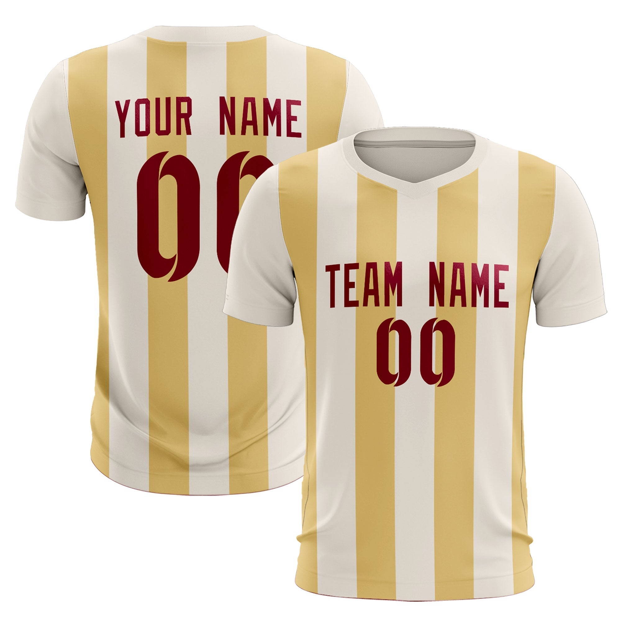 Benutzerdefinierte vertikale Streifen Casual Outdoor-Fußball-Sets-Trikot Benutzerdefinierte vertikale Streifen Casual Outdoor-Fußball-Sets-Trikot
