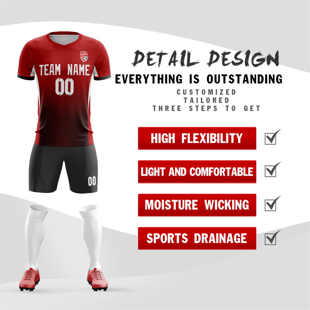 Maßgeschneiderte Soft-Trainingsuniform-Fußball-Sets-Trikots