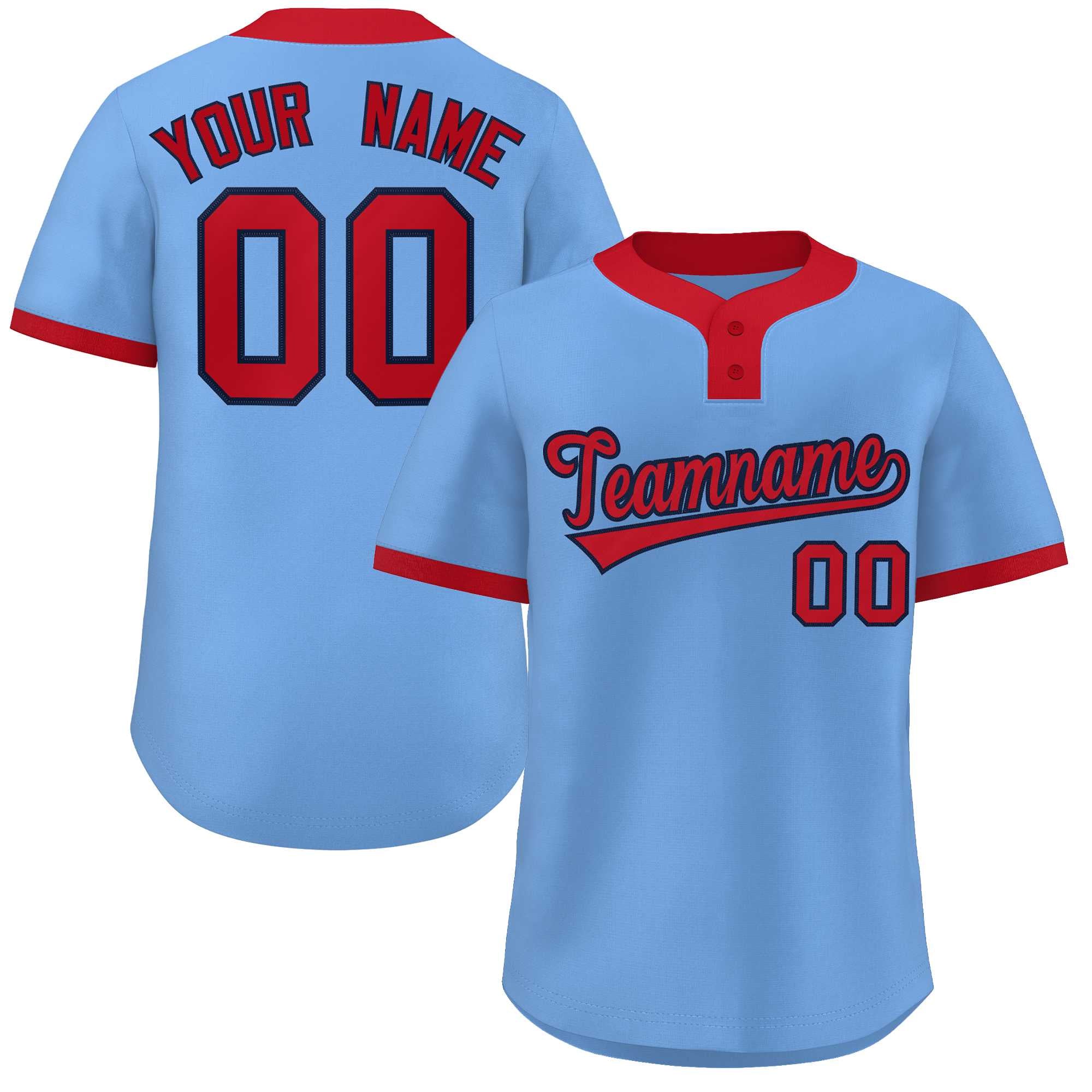 Custom Classic Style Authentic Two-Button Softball Jersey