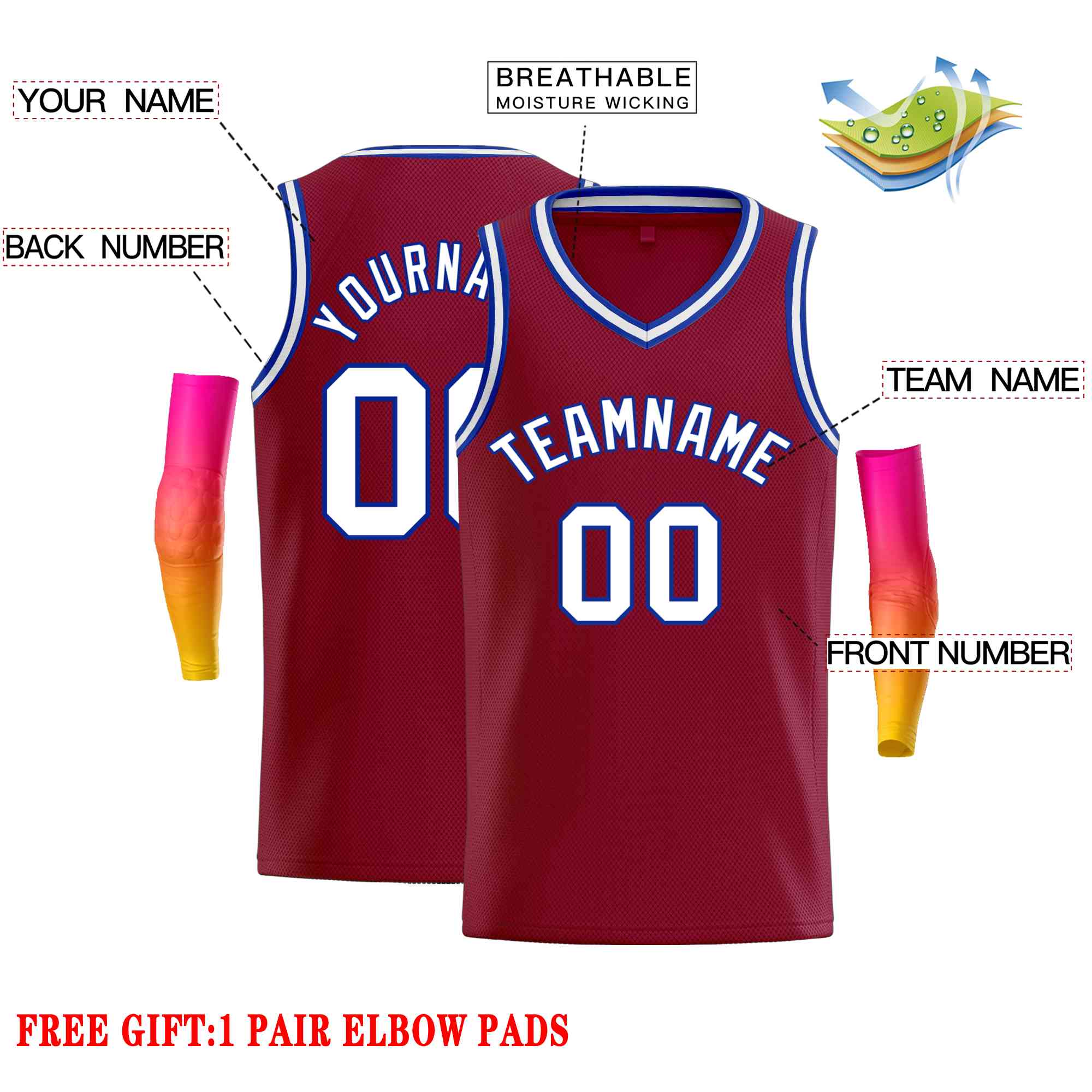 Custom Classic Tops Herren-Freizeit-Basketballtrikot
