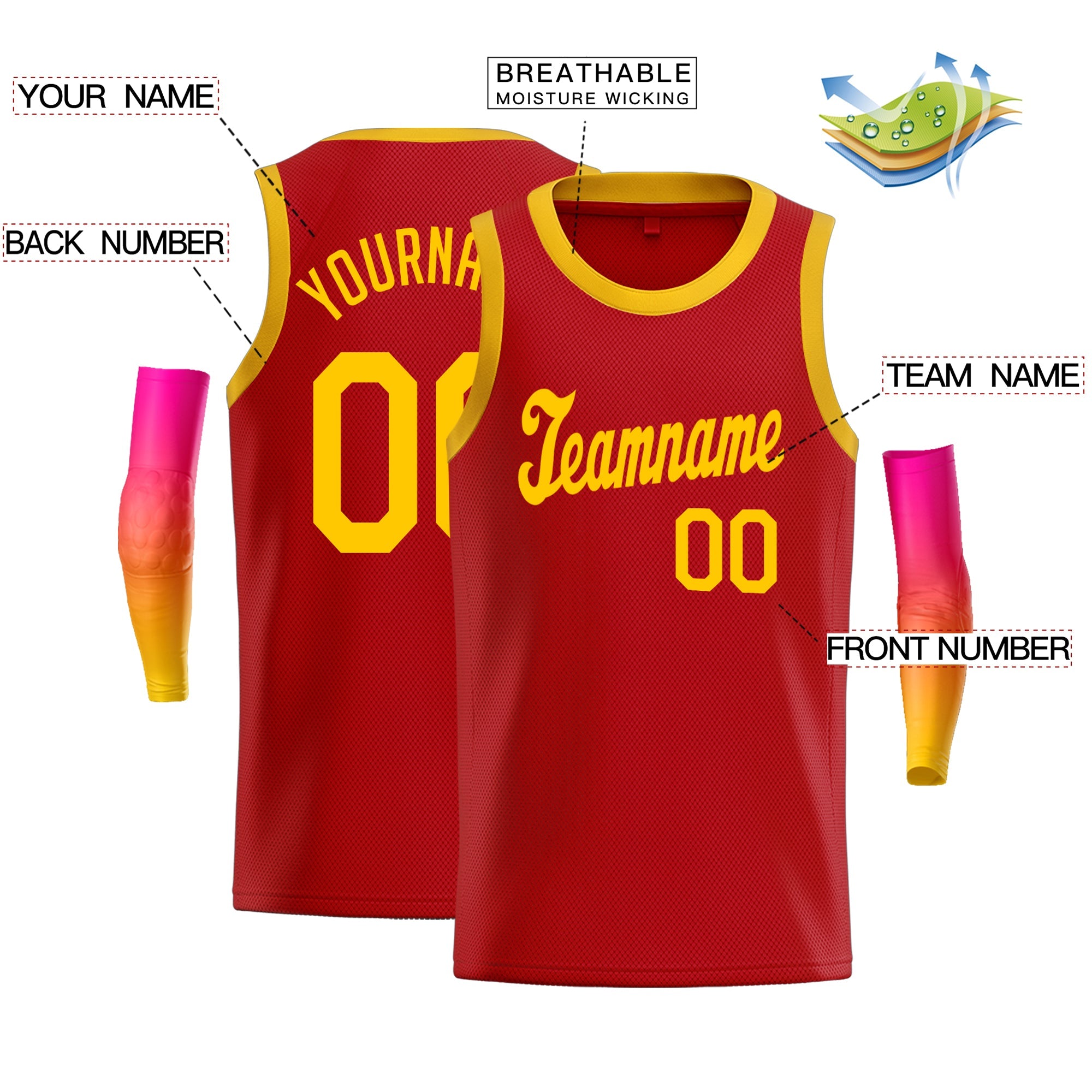 Custom Classic Tops Mesh Sport Basketball-Trikot
