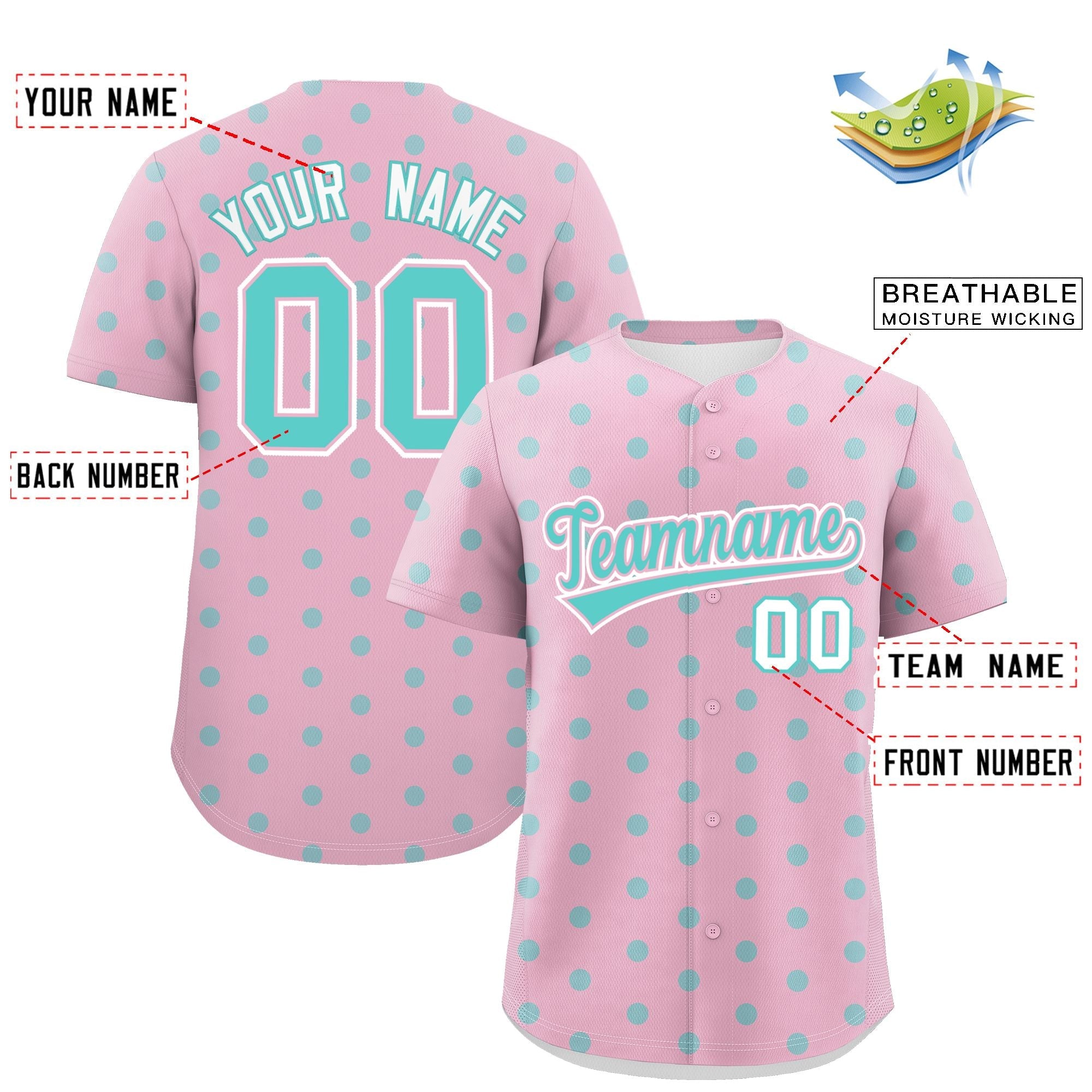 Benutzerdefiniertes, leuchtend grünes, personalisiertes, authentisches Baseball-Trikot mit Polka-Dot-Graffiti-Muster Benutzerdefiniertes, leuchtend grünes, personalisiertes, authentisches Baseball-Trikot mit Polka-Dot-Graffiti-Muster