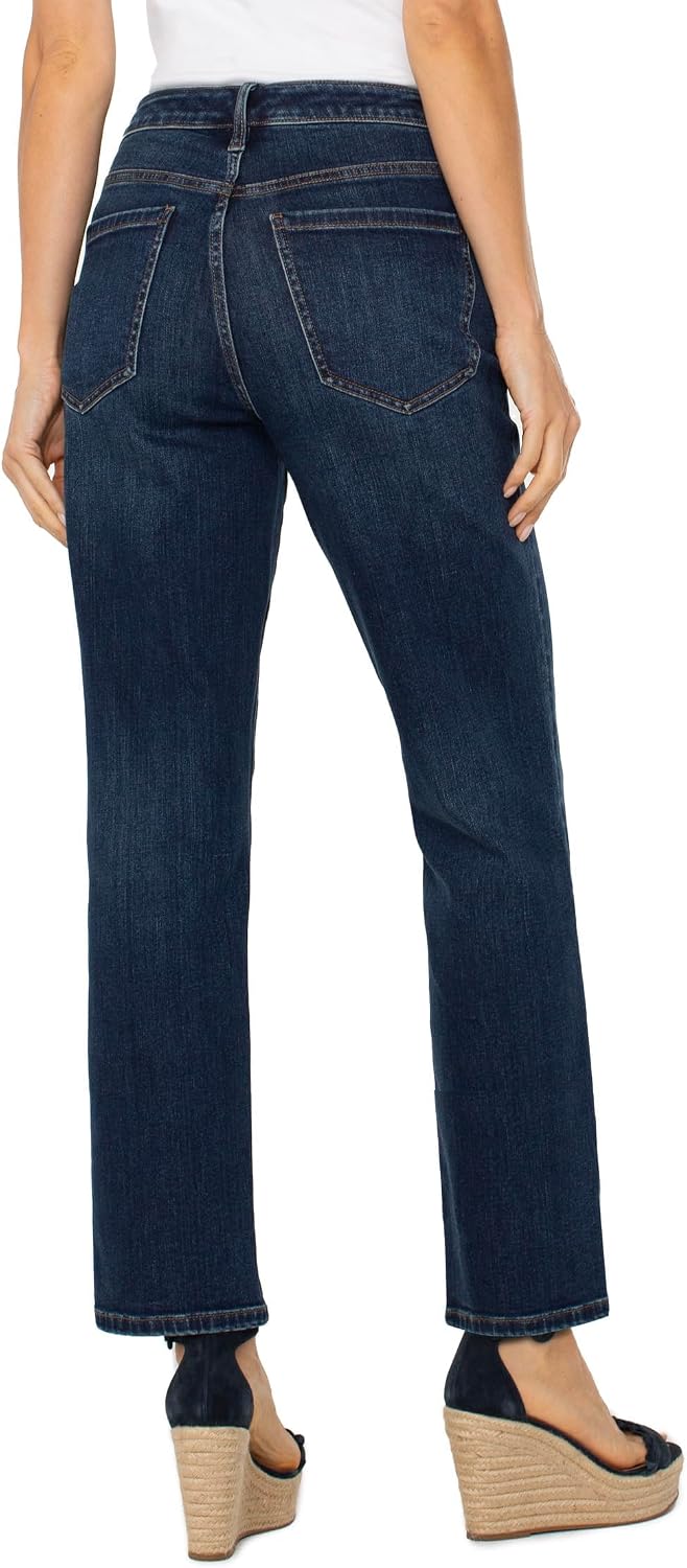 Women's Slim Straight Ankle Jeans Dark Wash 28 Inch