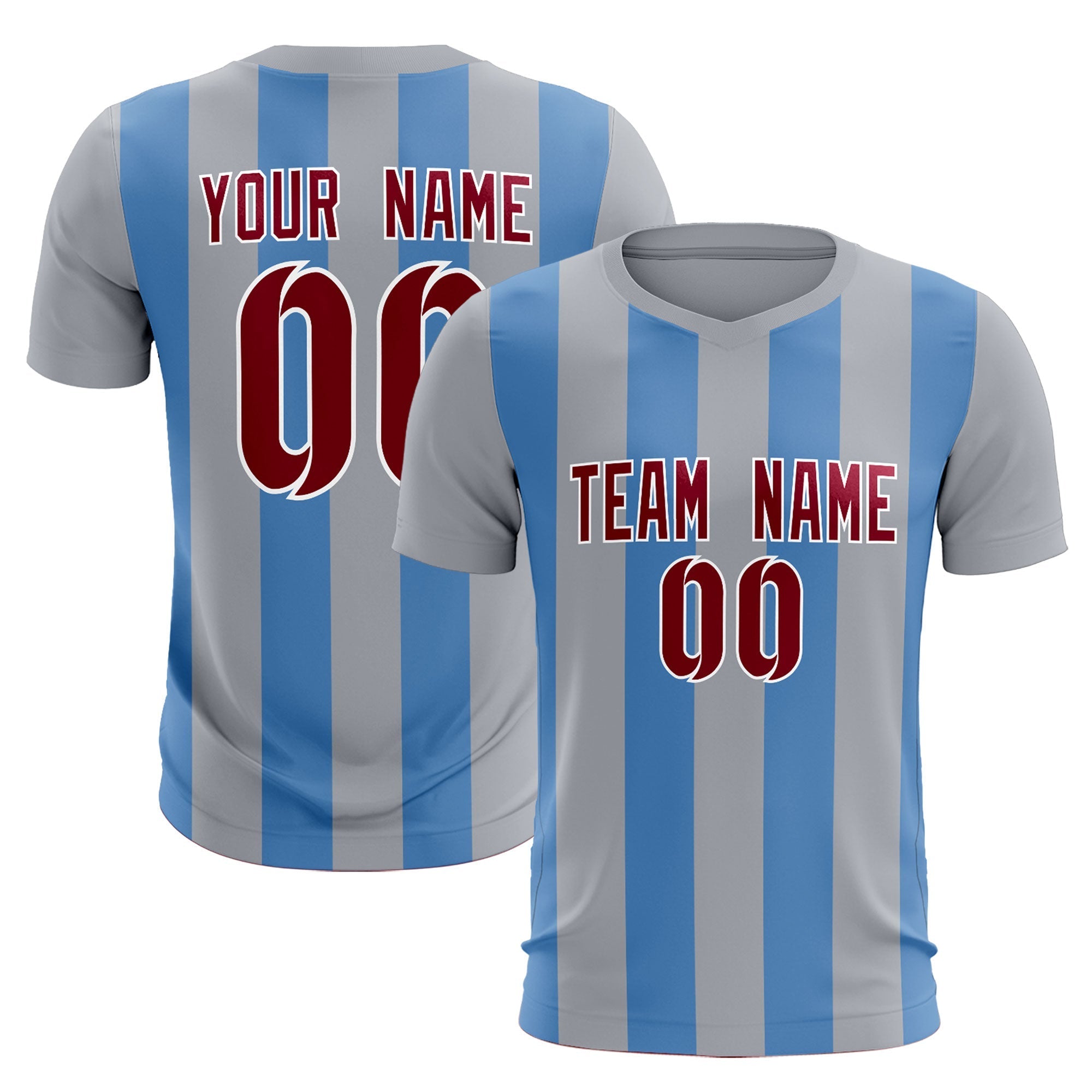 Benutzerdefinierte vertikale Streifen Casual Outdoor-Fußball-Sets-Trikot Benutzerdefinierte vertikale Streifen Casual Outdoor-Fußball-Sets-Trikot