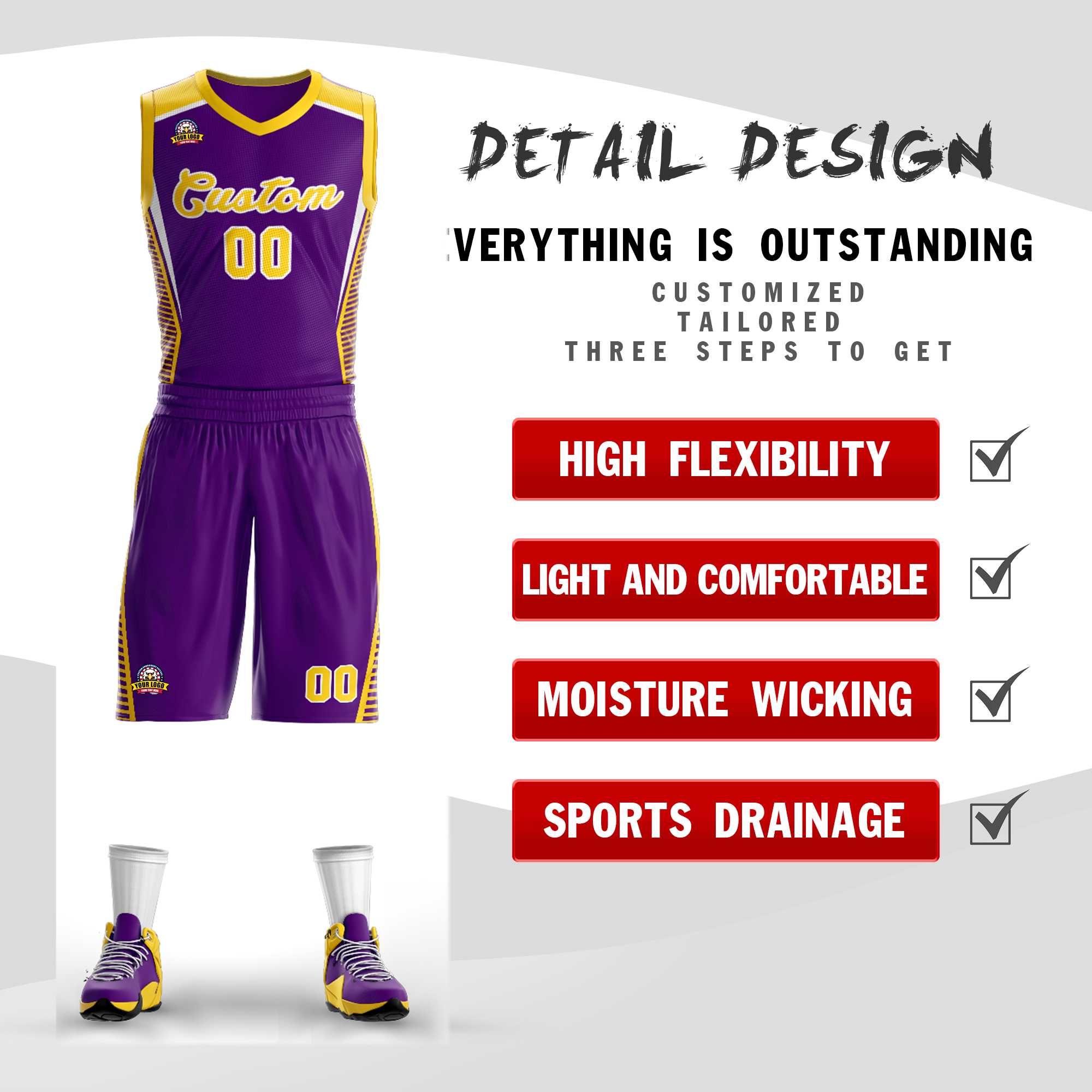 Custom Classic Sets Mesh-Basketballtrikot Custom Classic Sets Mesh-Basketballtrikot
