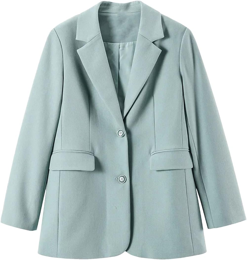 Women's Two Button Notch Lapel Blazer Sage Green