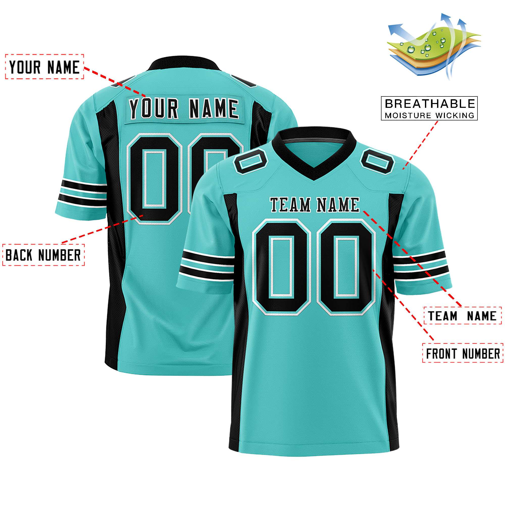Benutzerdefiniertes, leuchtend grün-schwarzes, personalisiertes Einsatz-Farbdesign, authentisches Fußballtrikot