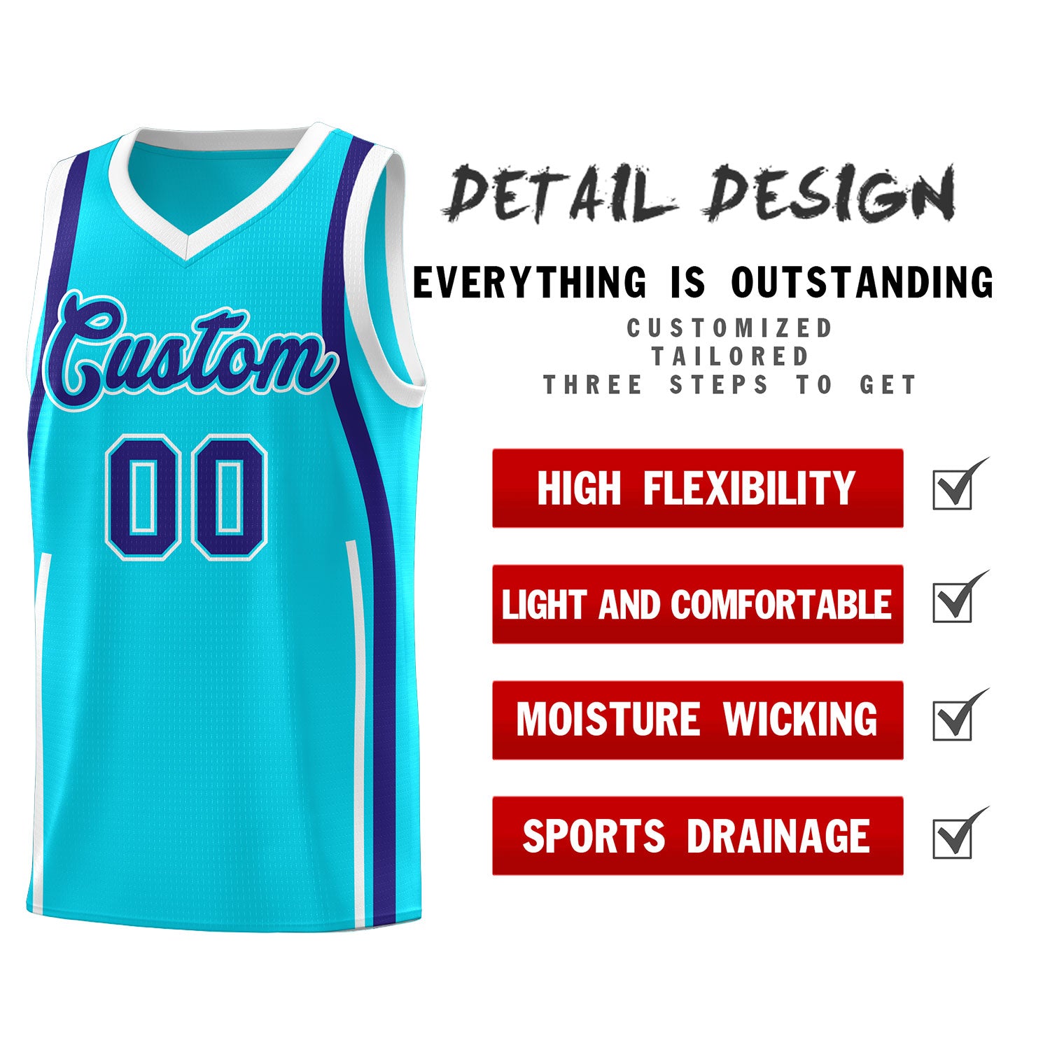 Benutzerdefinierte Basketball-Kits mit Bandmuster