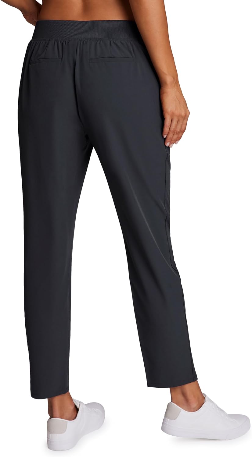 Women's Stretch Ankle Pants Straight Leg Charcoal