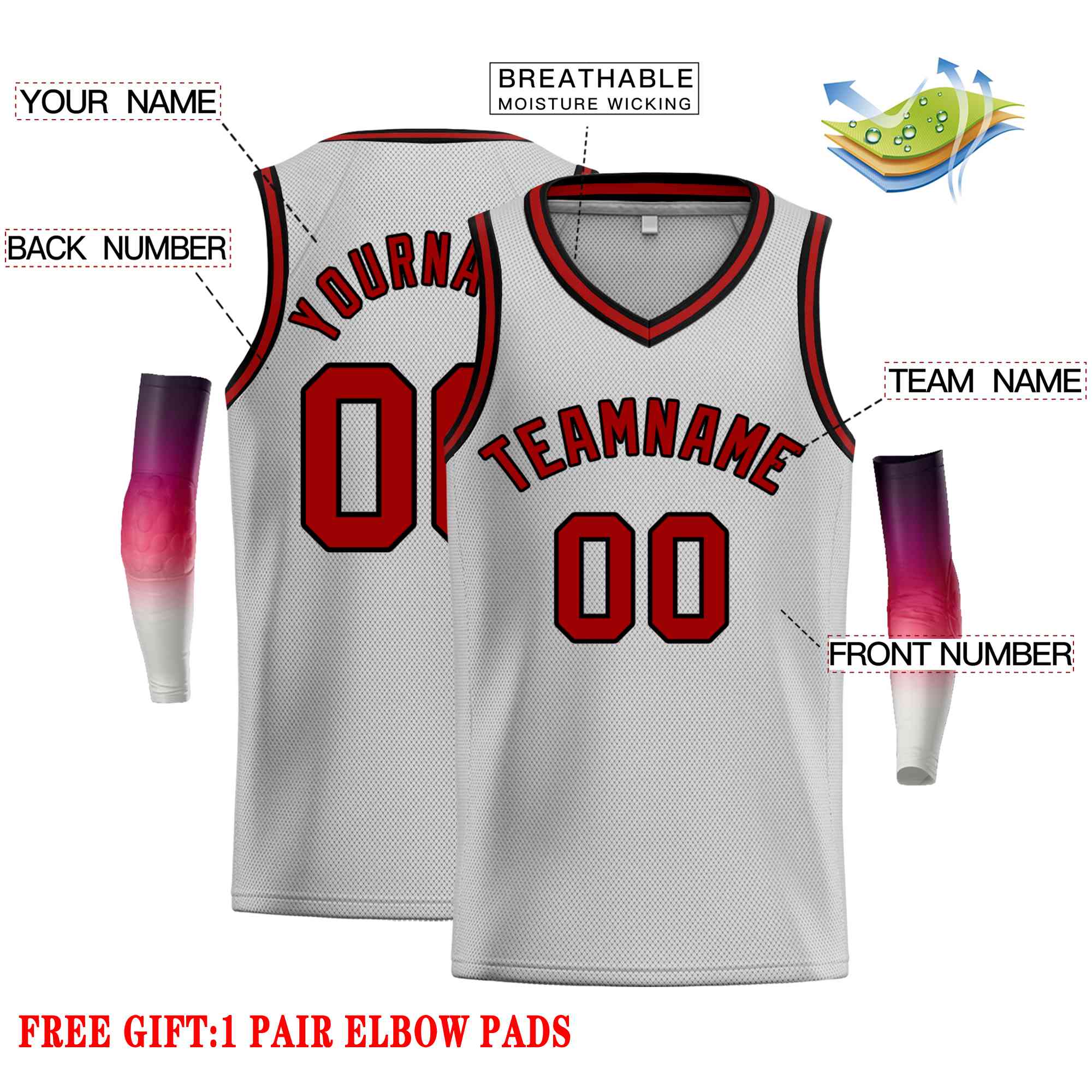 Custom Classic Tops Herren-Freizeit-Basketballtrikot