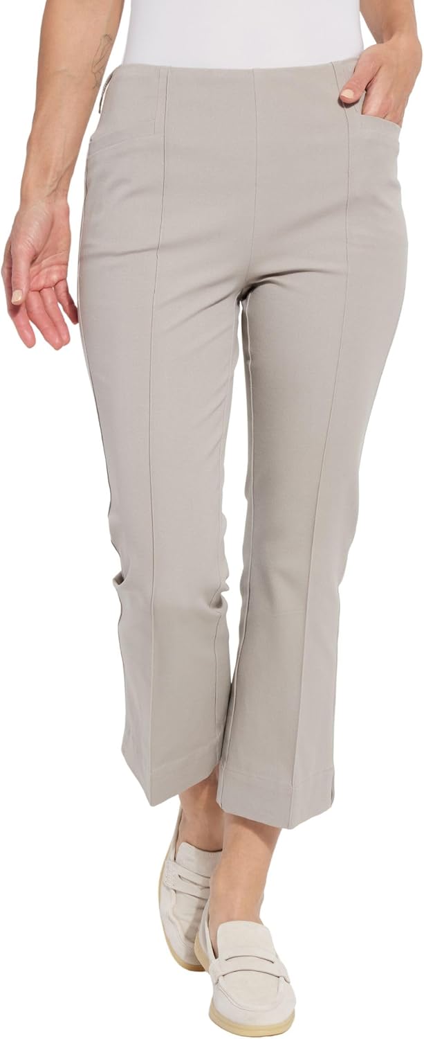 Amanda Cropped Dress Pants for Women \u2013 Pull On Bootcut Capri Work Ankle Length Business Casual Slacks