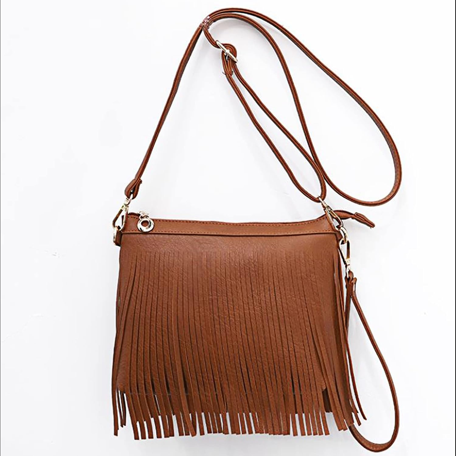 Women Small Fringe Tassel PU Leather Hobo Cross-body Shoulder Bag Wrist Bag Handbag Women Small Fringe Tassel PU Leather Hobo Cross-body Shoulder Bag Wrist Bag Handbag