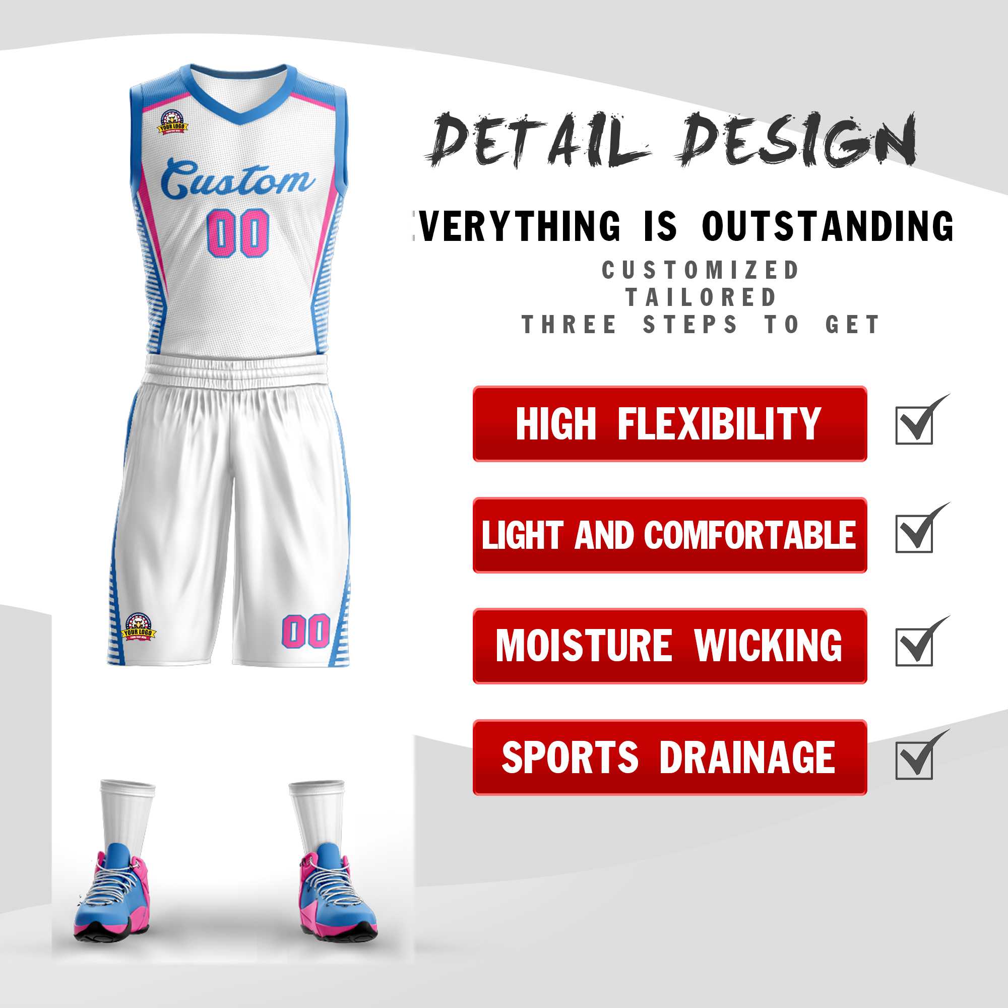 Custom Classic Sets Mesh-Basketballtrikot Custom Classic Sets Mesh-Basketballtrikot