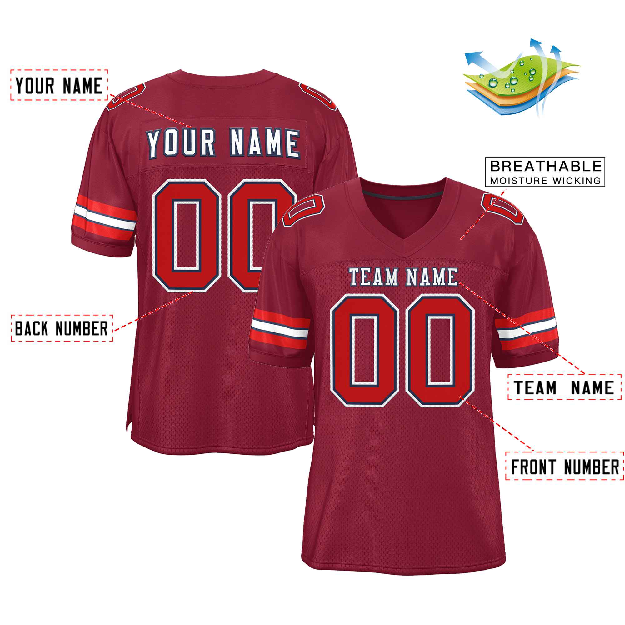 Maßgeschneidertes authentisches Fußballtrikot im klassischen Stil
