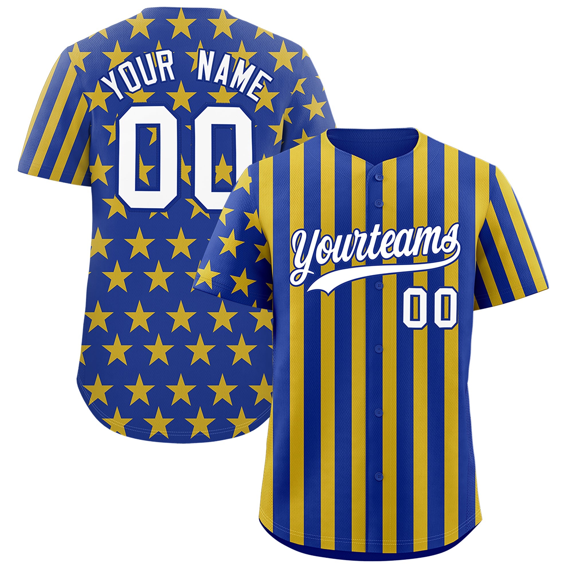 Benutzerdefiniertes Graffiti-Muster-Baseball-Trikot mit amerikanischer Flagge
