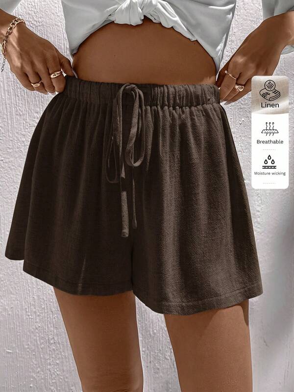Lässige Leinenshorts für Damen, geeignet für Frühling und Sommer