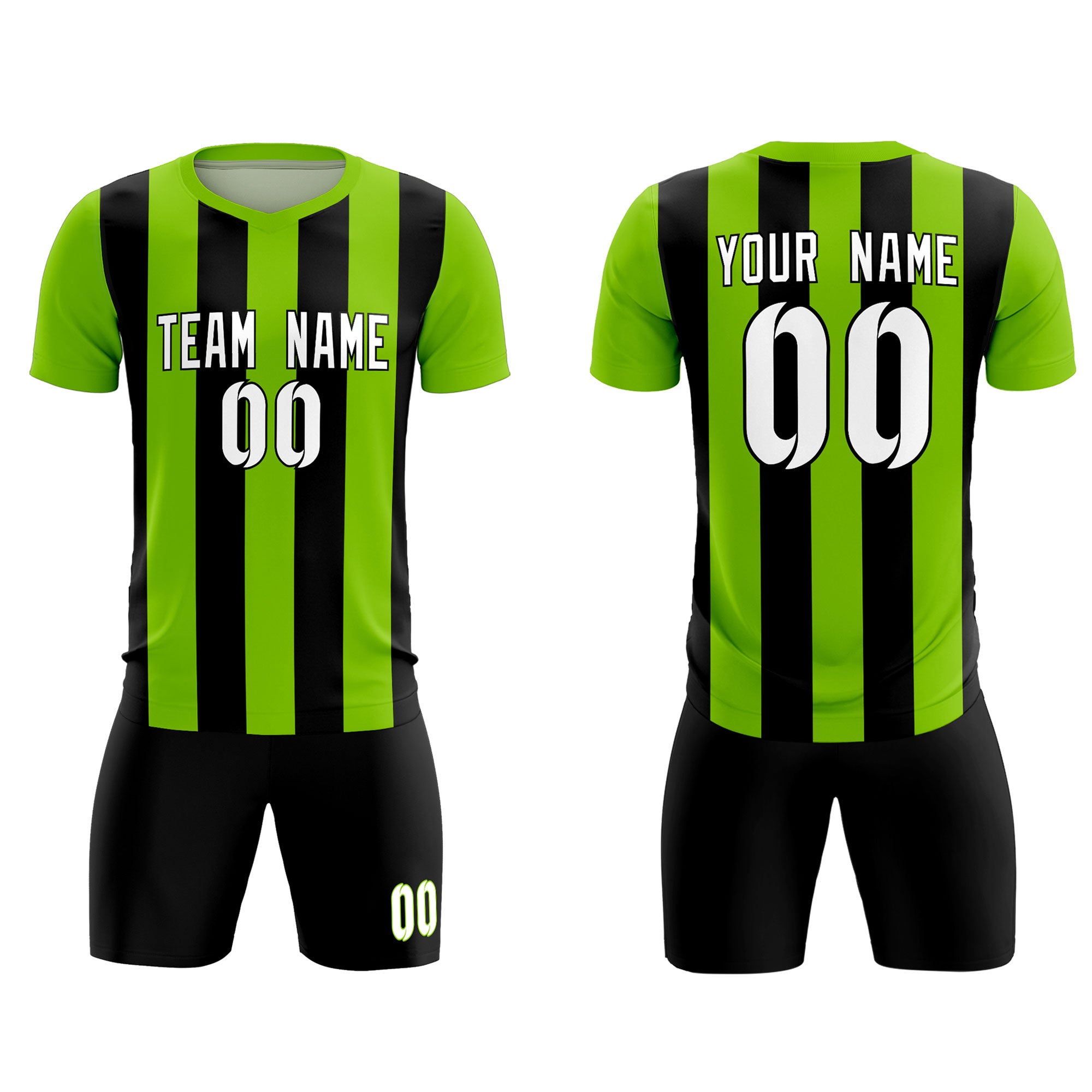 Benutzerdefinierte vertikale Streifen Casual Outdoor-Fußball-Sets-Trikot Benutzerdefinierte vertikale Streifen Casual Outdoor-Fußball-Sets-Trikot