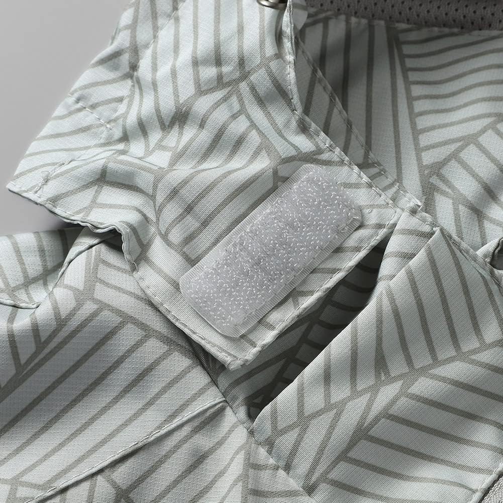 Women's Packable Hooded Rain Jacket Grey Geometric Print