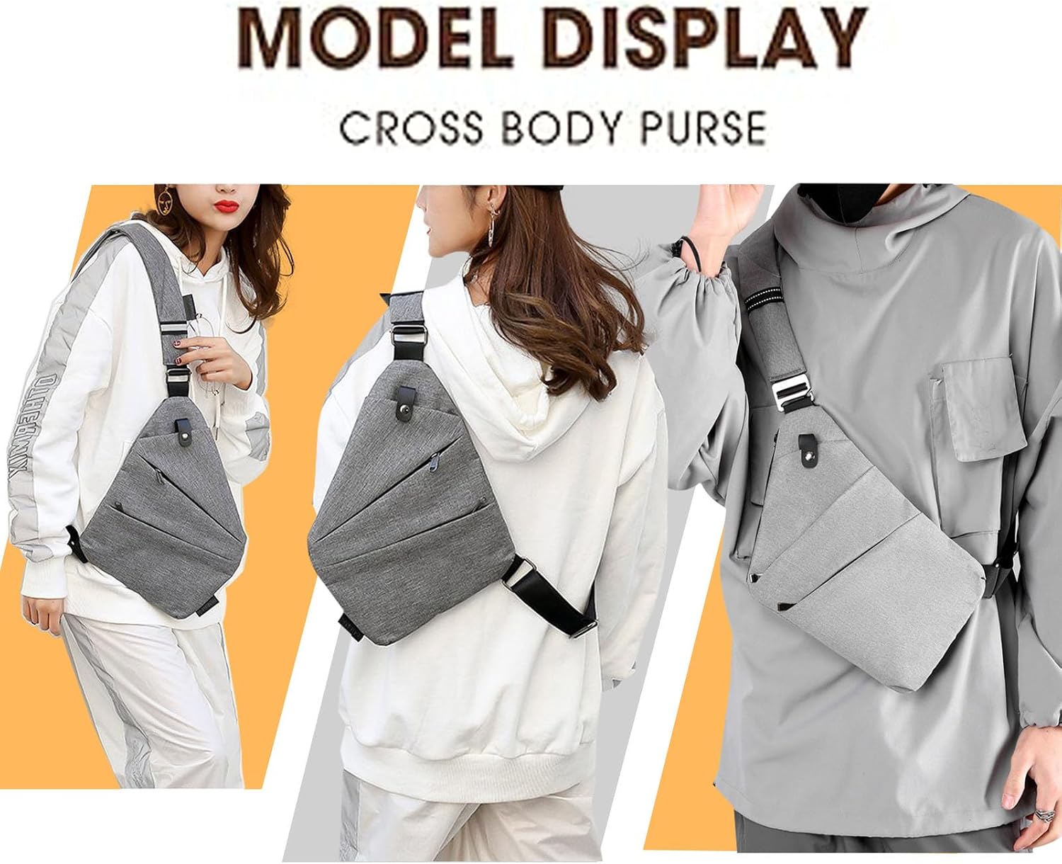 Women's Nylon Triangle Sling Crossbody Bag Women's Nylon Triangle Sling Crossbody Bag