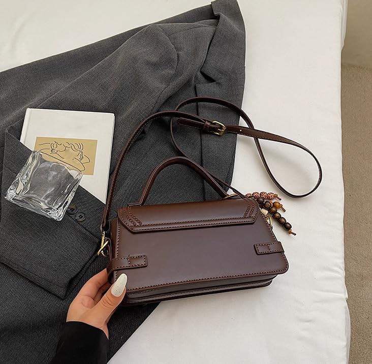 Women's Geometric Leather Doctor Bag Satchel