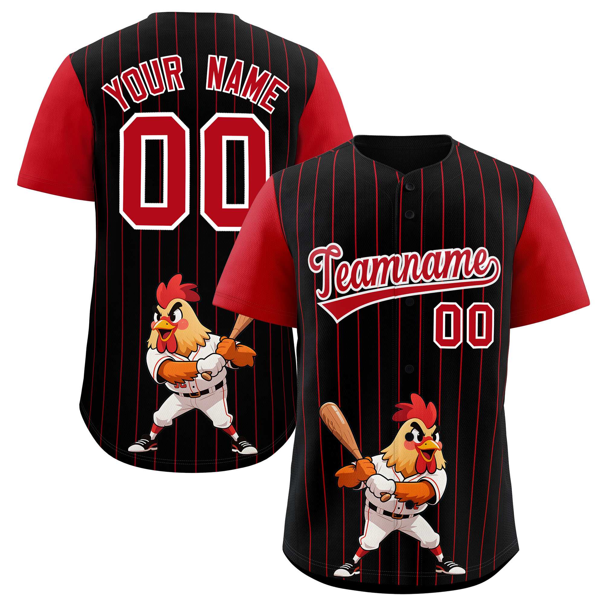 Authentisches Baseball-Trikot mit individuellem Streifen-Tiere-Graffiti-Muster, Raglanärmeln Authentisches Baseball-Trikot mit individuellem Streifen-Tiere-Graffiti-Muster, Raglanärmeln