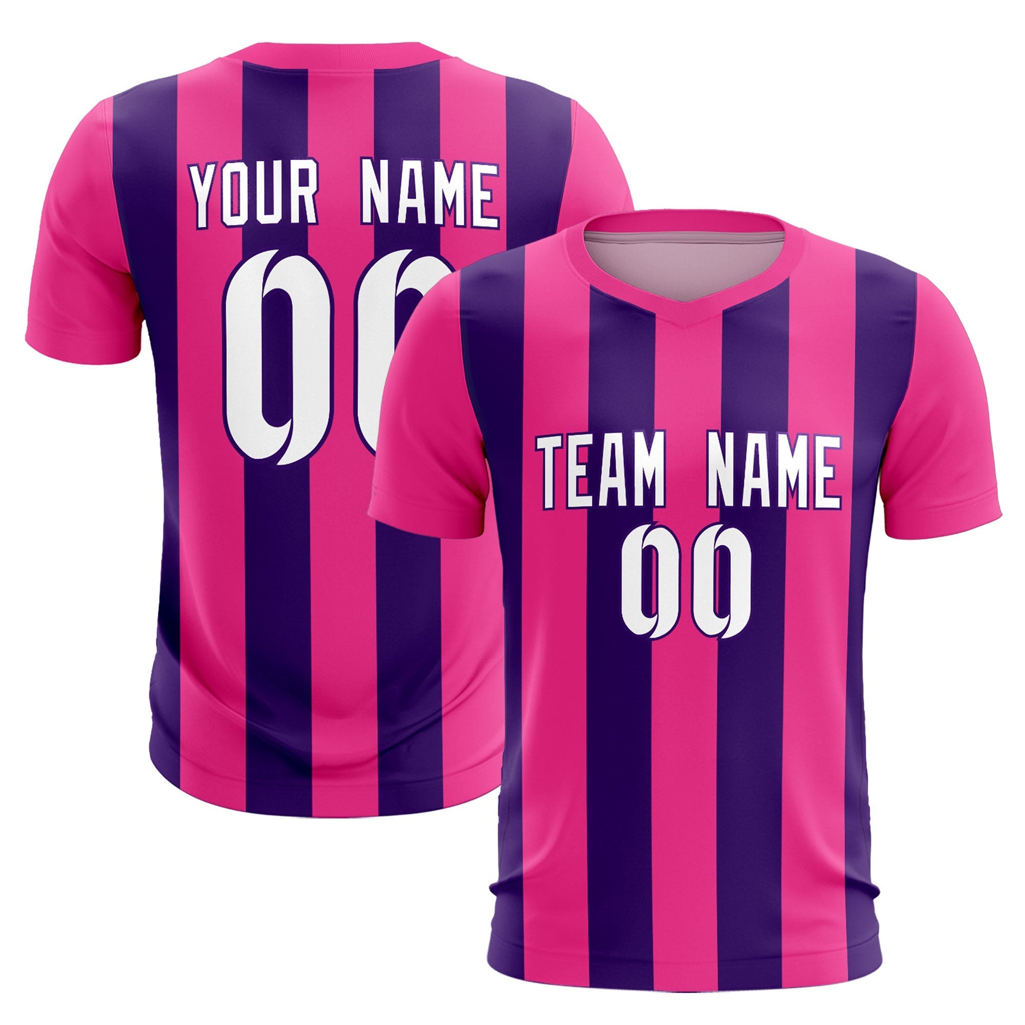 Benutzerdefinierte vertikale Streifen Casual Outdoor-Fußball-Sets-Trikot Benutzerdefinierte vertikale Streifen Casual Outdoor-Fußball-Sets-Trikot