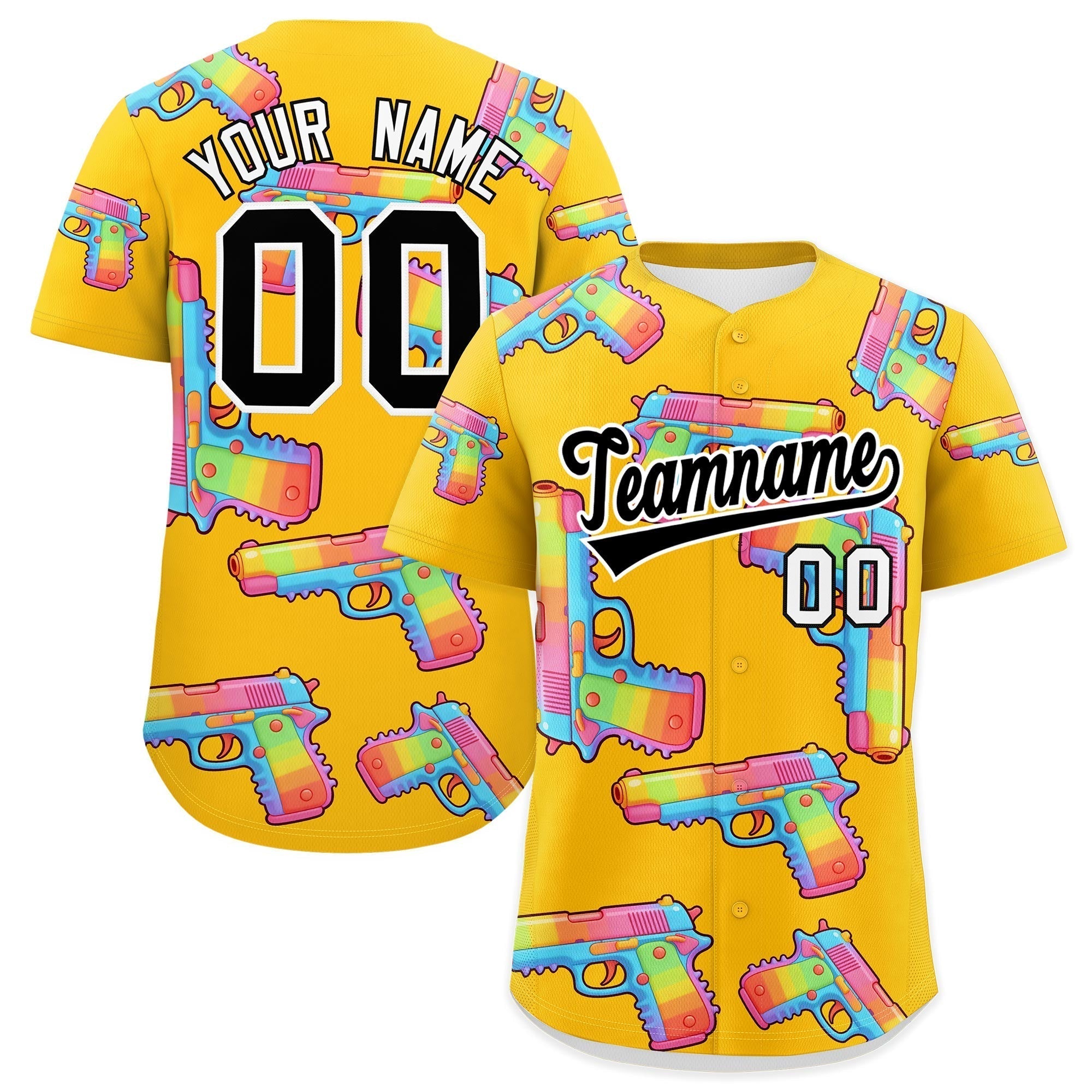 Individuelles, mit Zucker überzogenes, leichtes Baseball-Trikot mit Feuerkraft-Graffiti-Muster