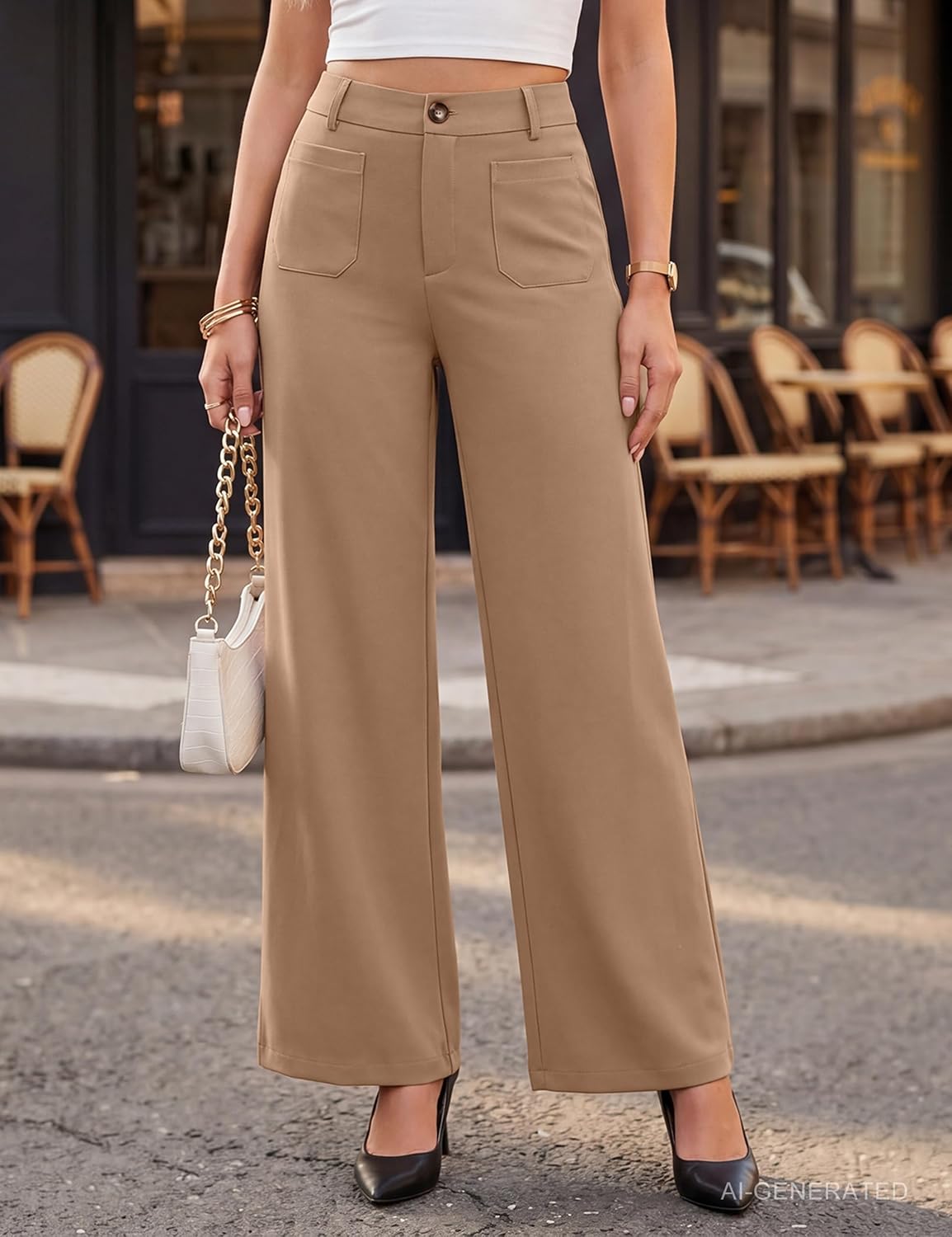 Womens Dress Pants High Waisted Business Casual Outfits Office Work Trousers with Pockets