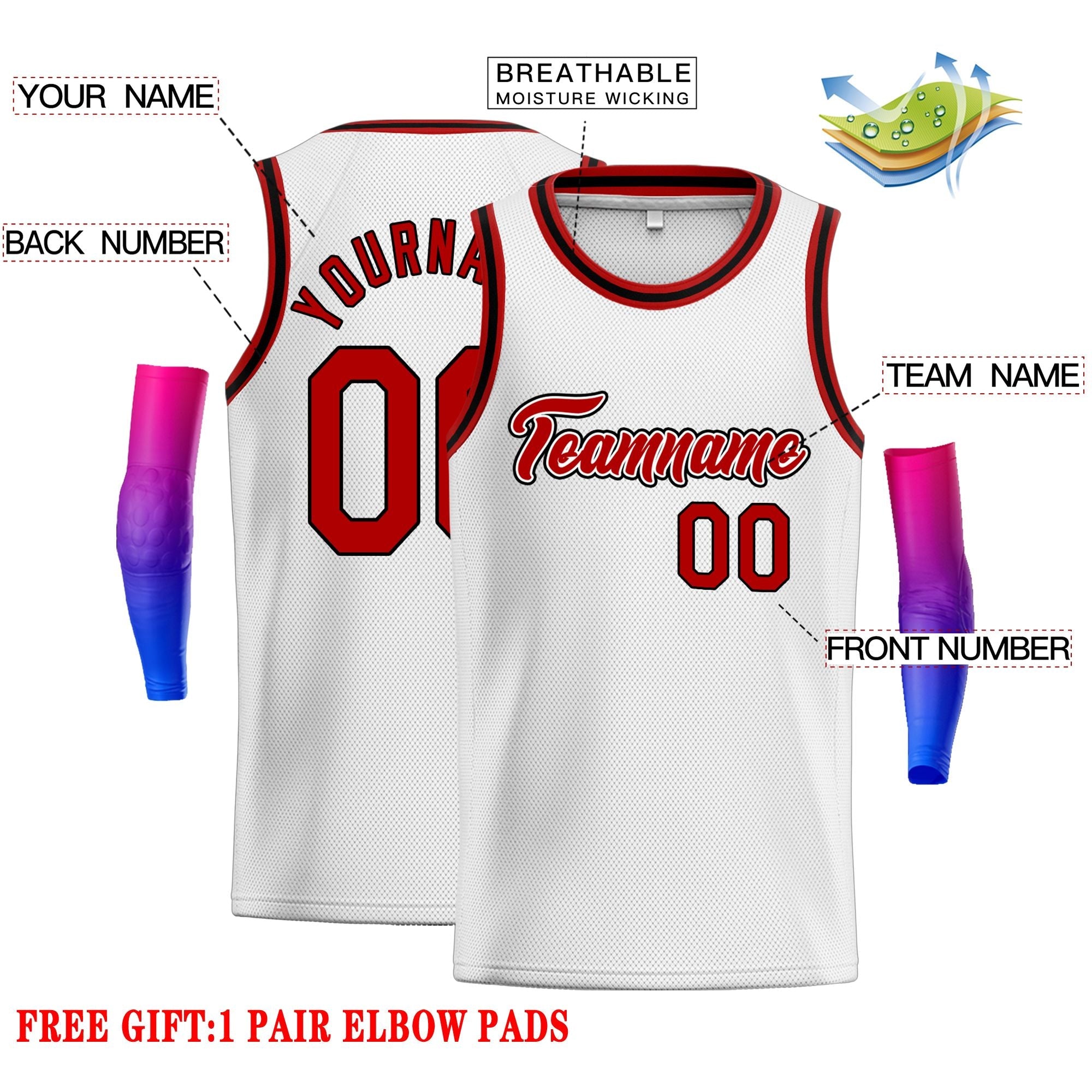 Custom Classic Tops Herren-Freizeit-Basketballtrikot