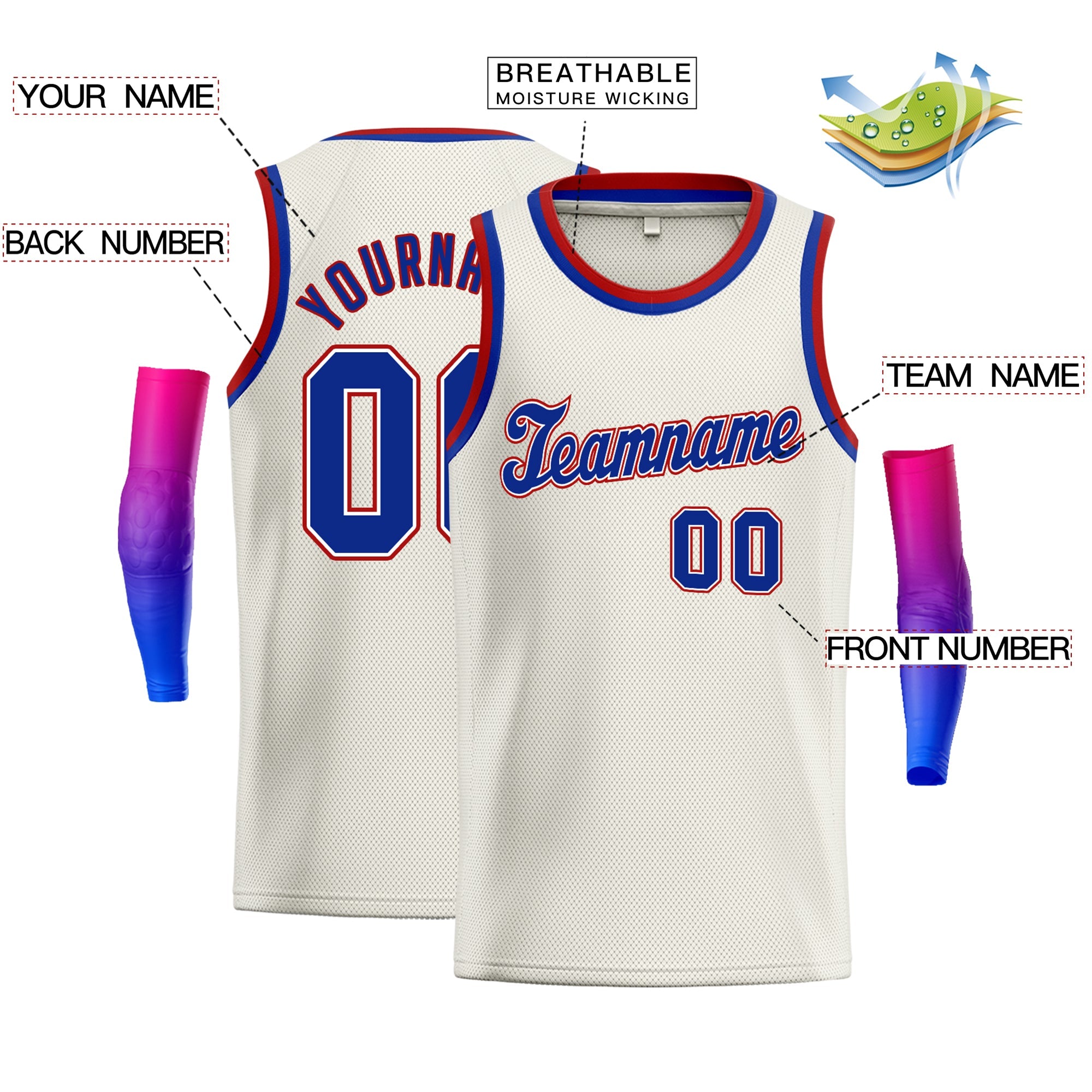 Benutzerdefinierte klassische Tops Fashion Sportwear Basketball-Trikot