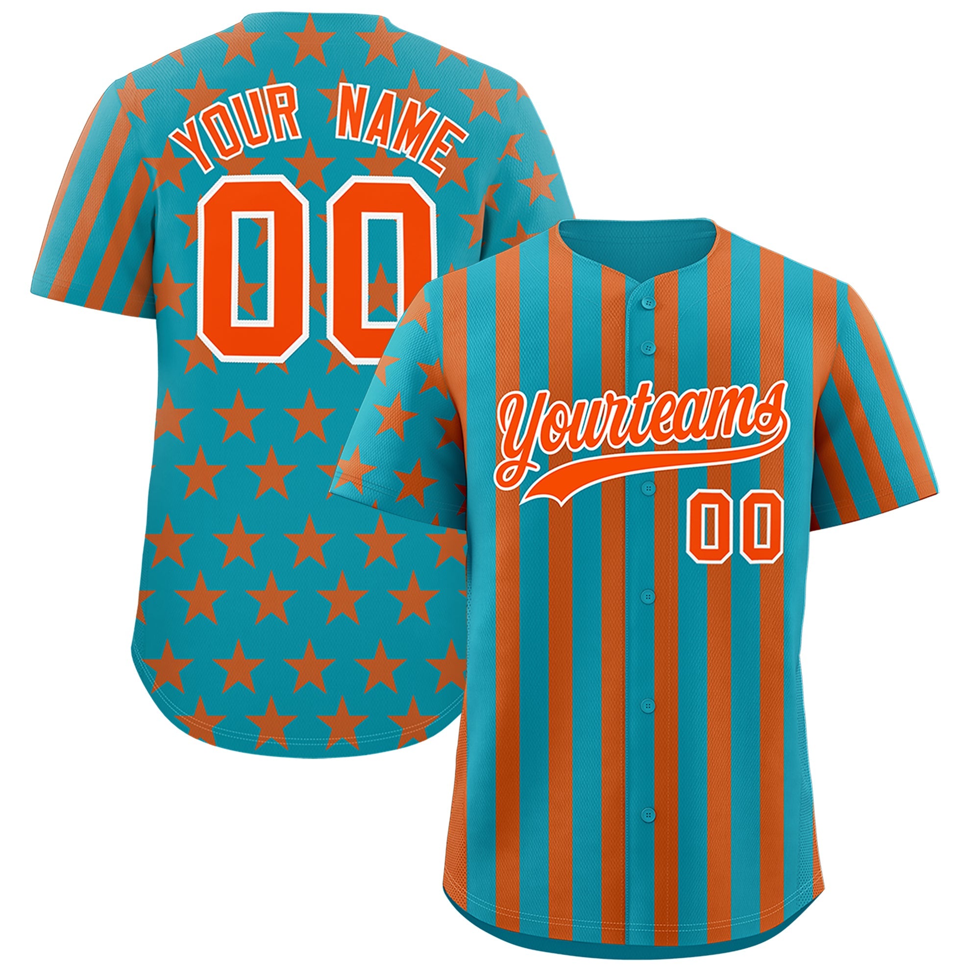 Benutzerdefiniertes Graffiti-Muster-Baseball-Trikot mit amerikanischer Flagge