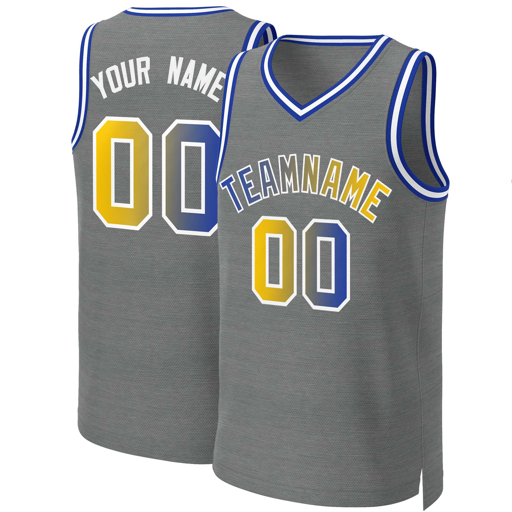 Benutzerdefiniertes Basketballtrikot mit klassischem Farbverlauf und modischen Oberteilen