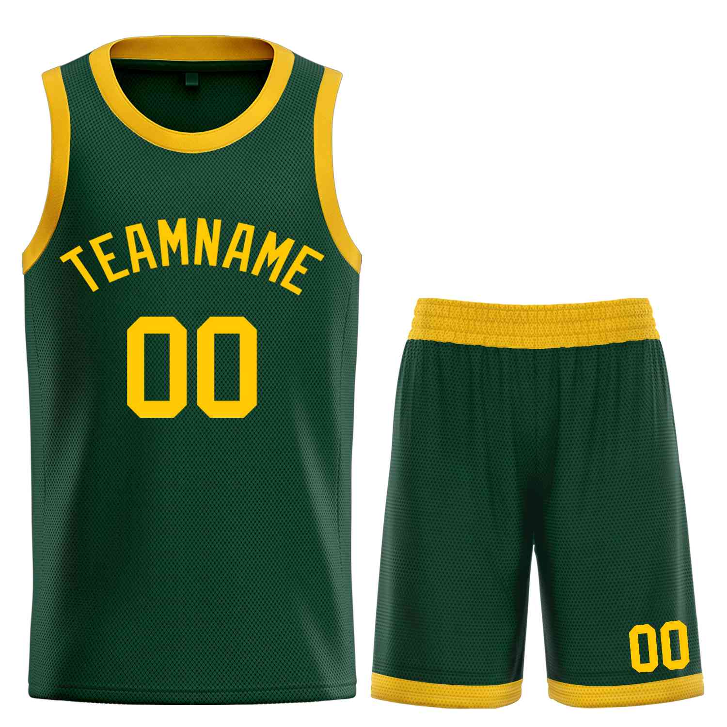 Benutzerdefinierte YellowBull Classic Sets gebogenes Basketballtrikot