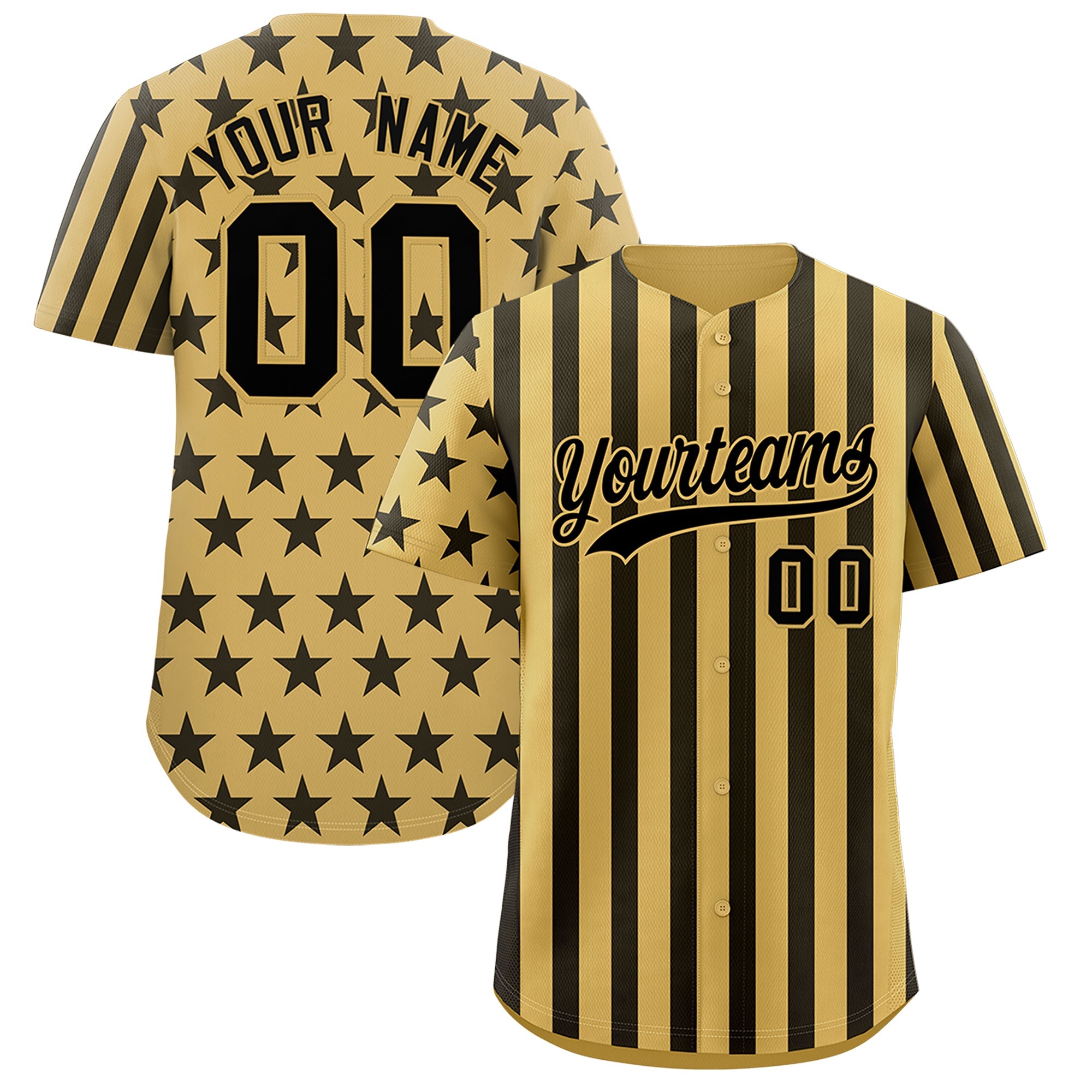 Benutzerdefiniertes Graffiti-Muster-Baseball-Trikot mit amerikanischer Flagge