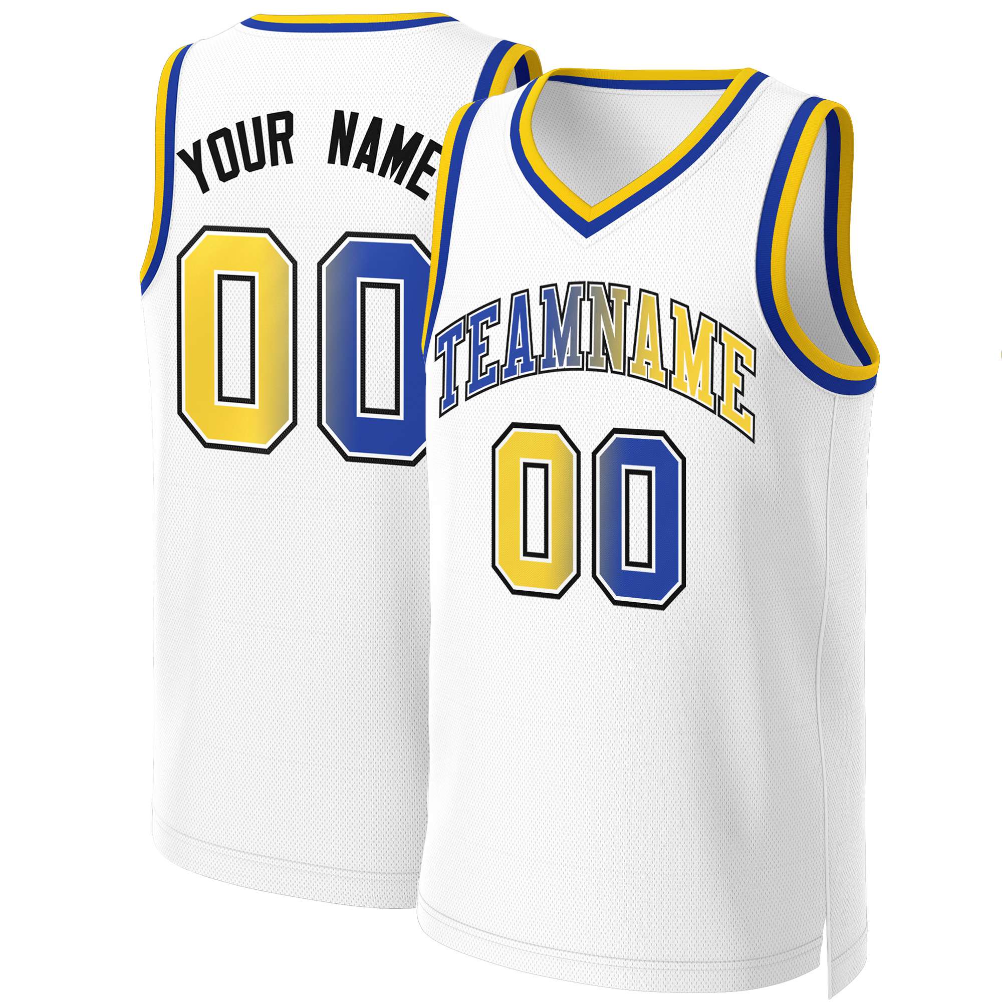 Benutzerdefiniertes Basketballtrikot mit klassischem Farbverlauf und modischen Oberteilen