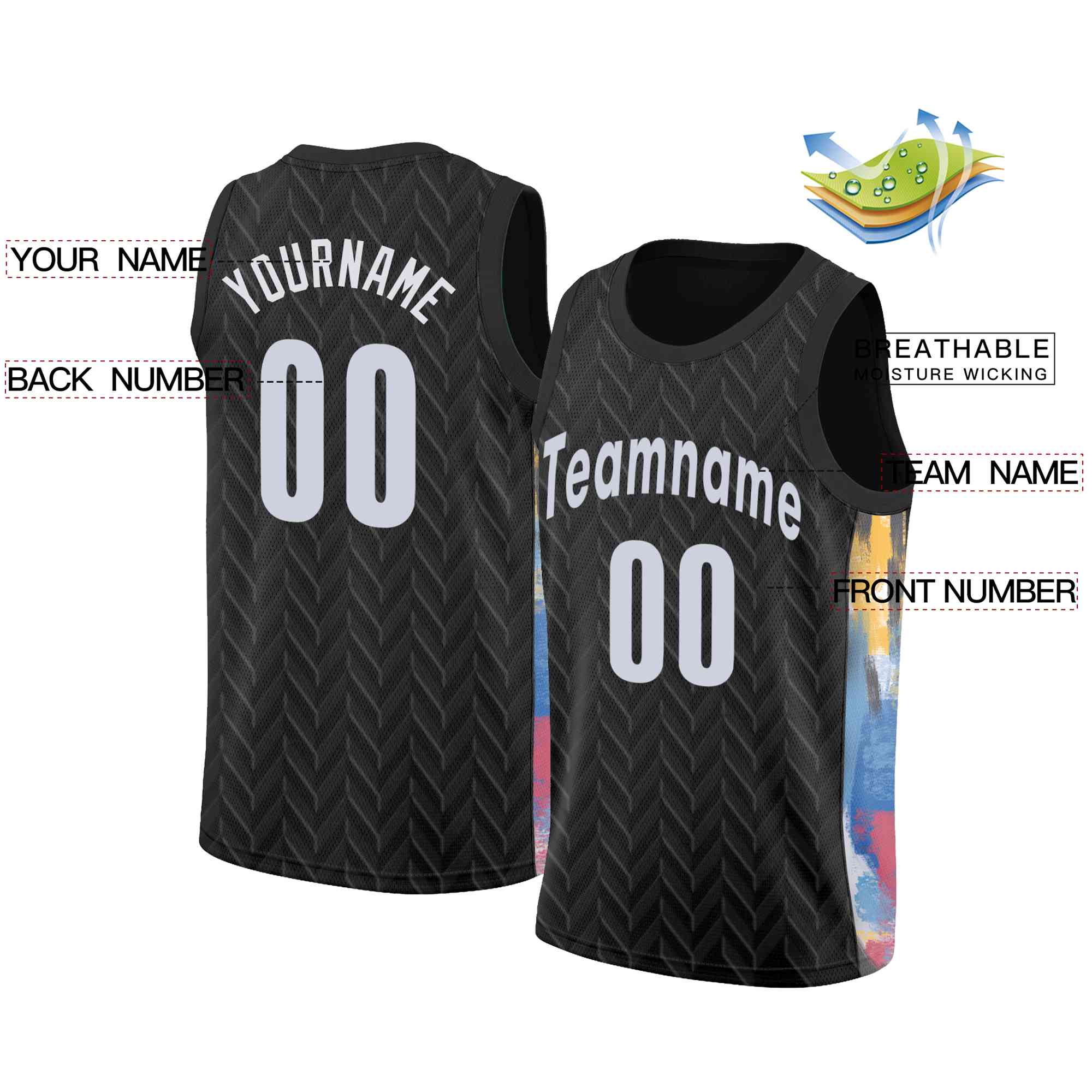 Custom Classic Tops Mesh Sport Basketball-Trikot