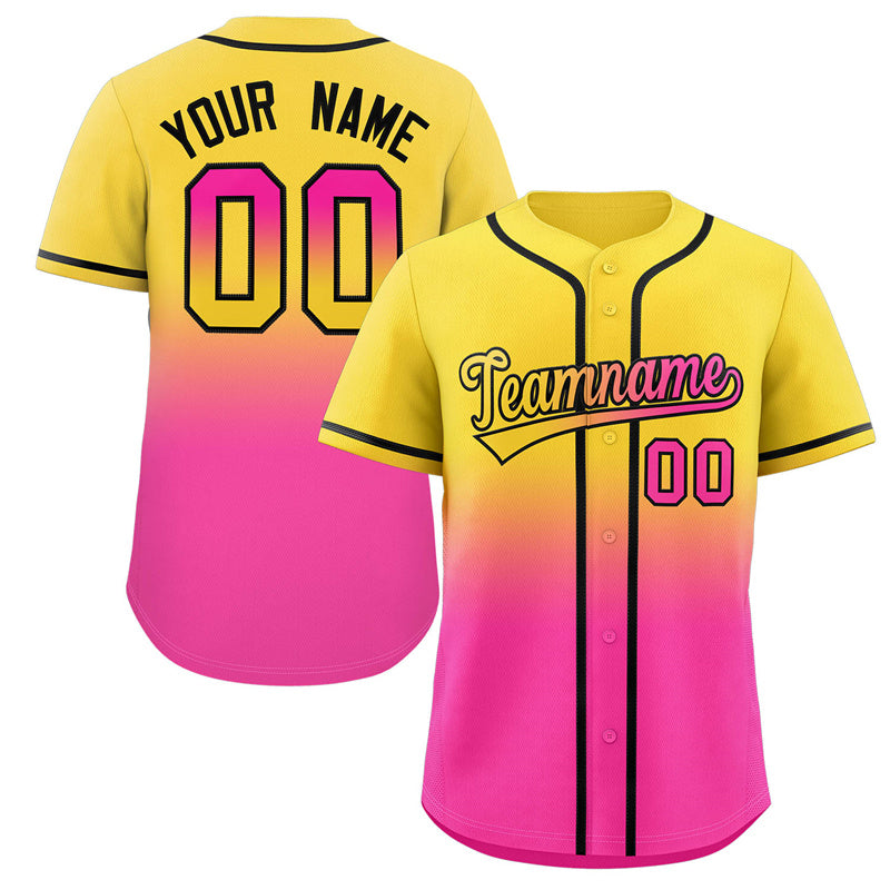 Benutzerdefiniertes, modisches, authentisches Baseball-Trikot mit Farbverlauf Benutzerdefiniertes, modisches, authentisches Baseball-Trikot mit Farbverlauf
