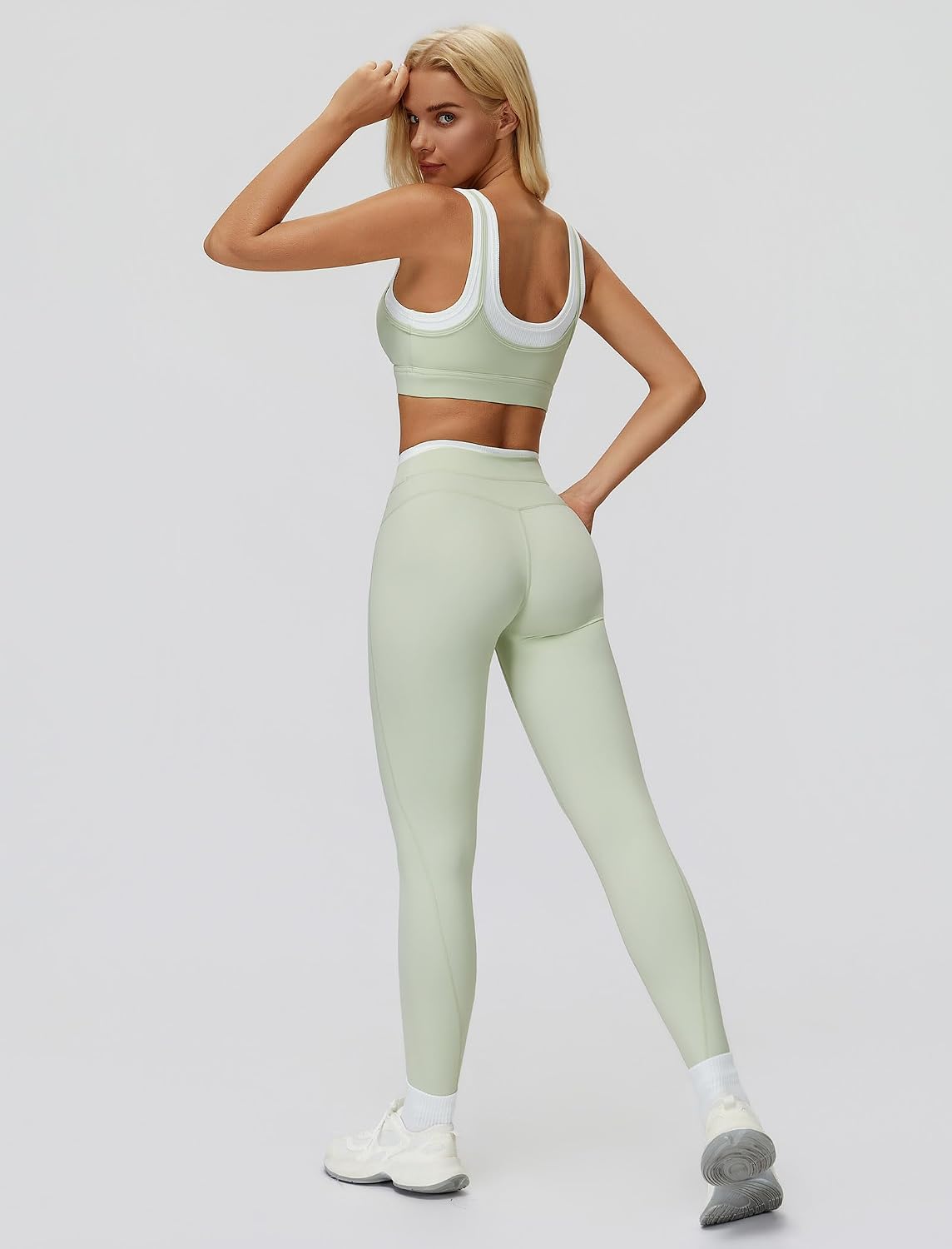 Women's One Shoulder Bra Leggings Workout Set Mocha Women's One Shoulder Bra Leggings Workout Set Mocha