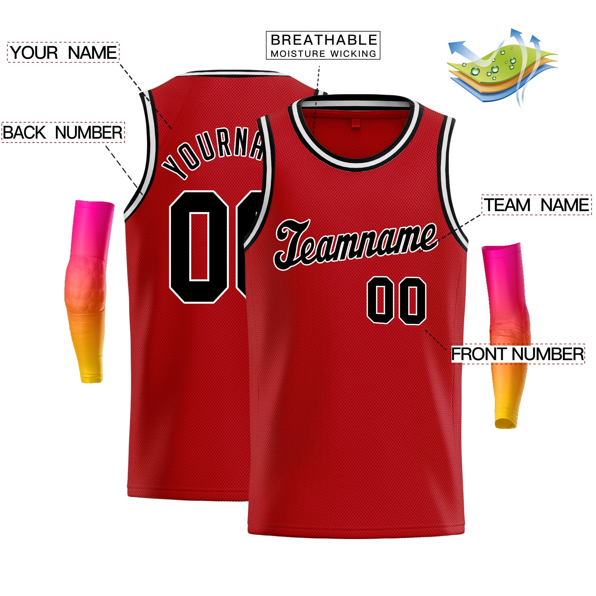 Custom Classic Tops Herren-Freizeit-Basketballtrikot