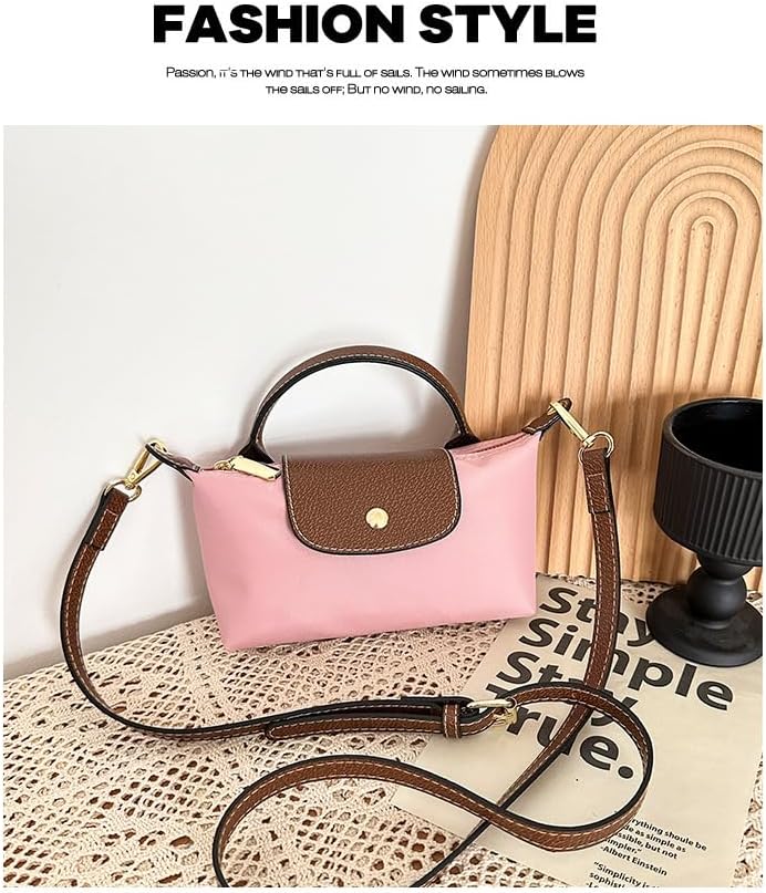 Women's Black Nylon Mini Crossbody Bag Top Handle