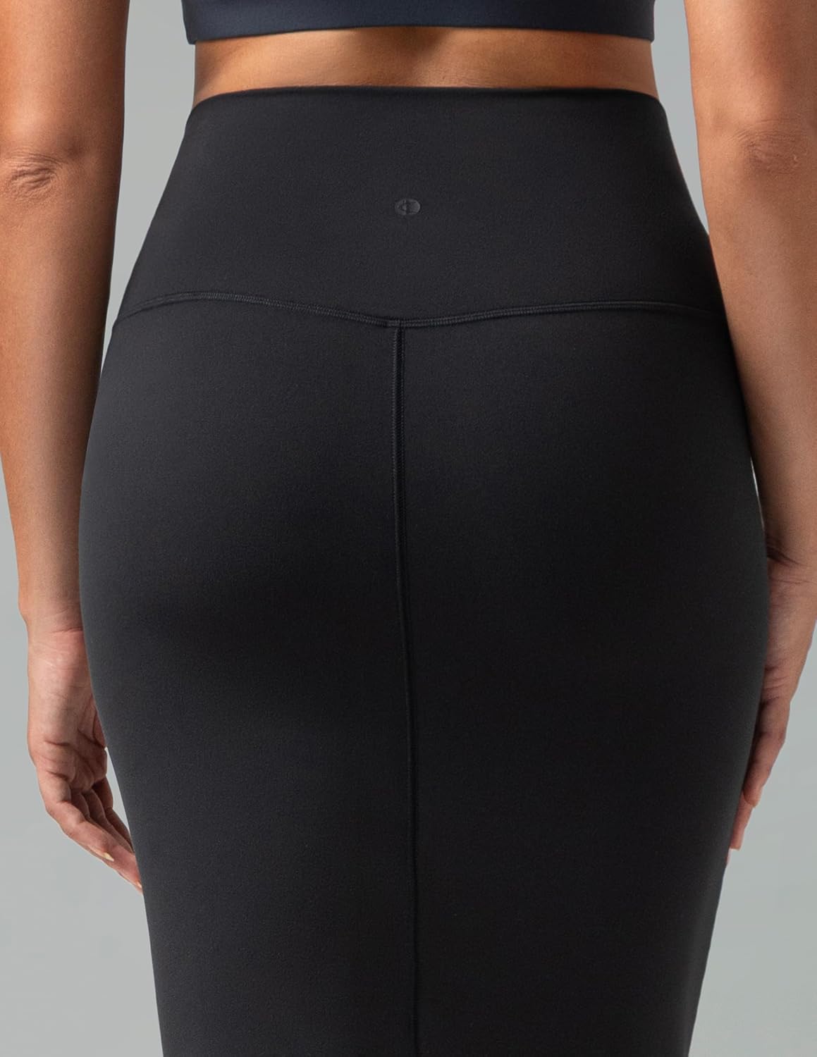 Women's Midi Pencil Skirt High Waist Stretch Black
